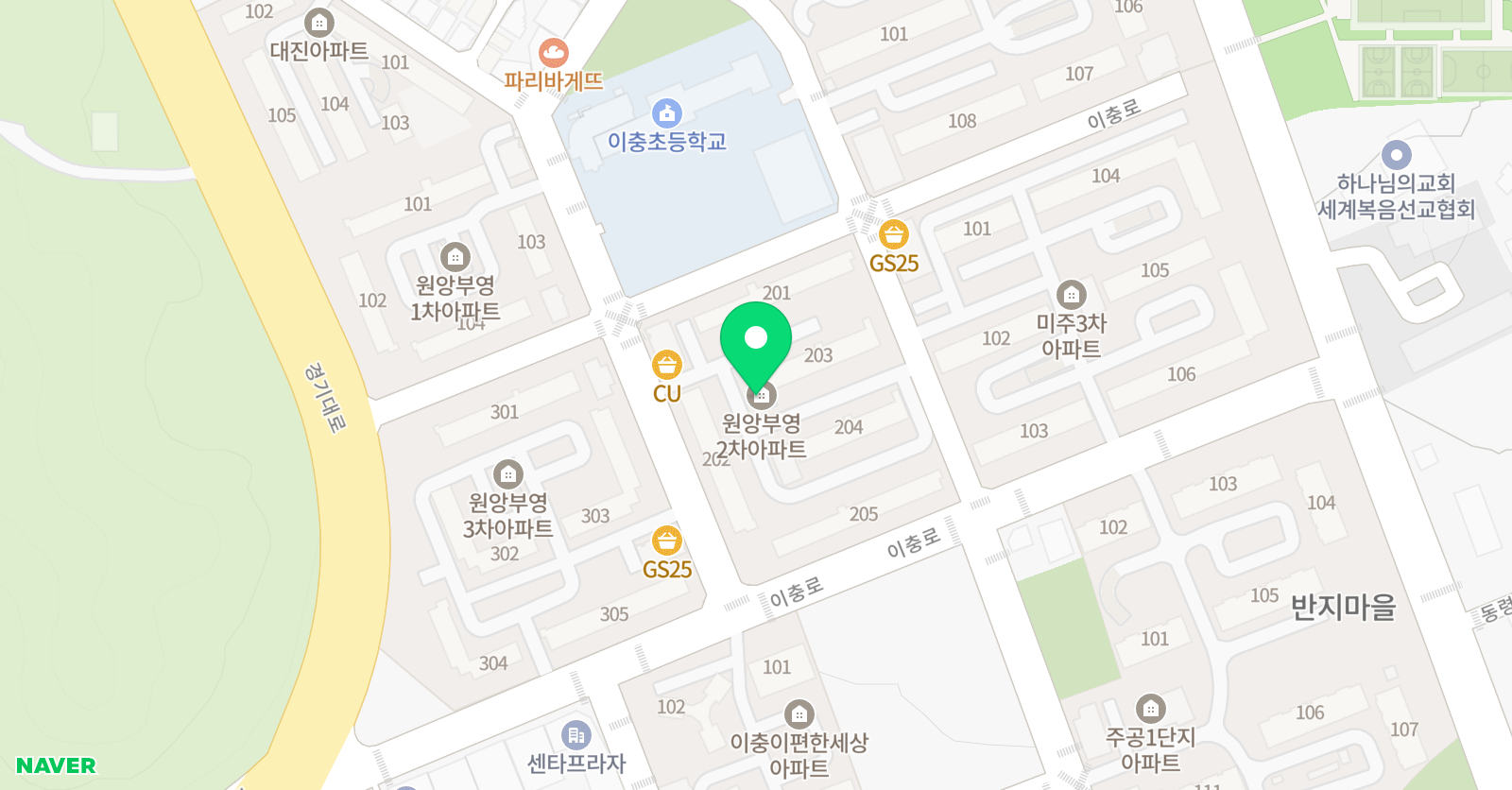 박샘수학 위치