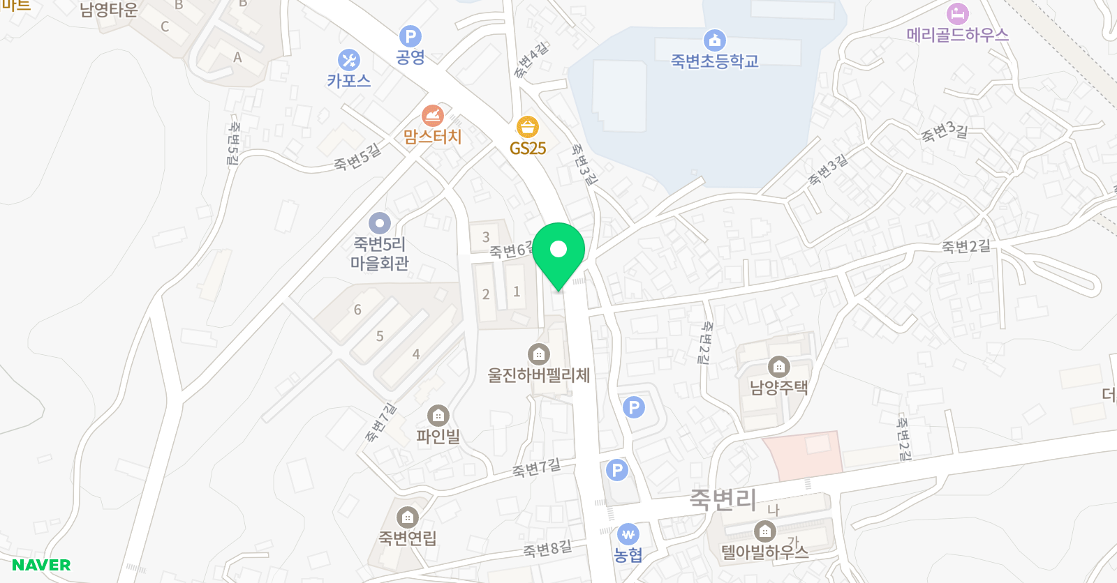 윤선생 영어숲 죽변어학원 위치