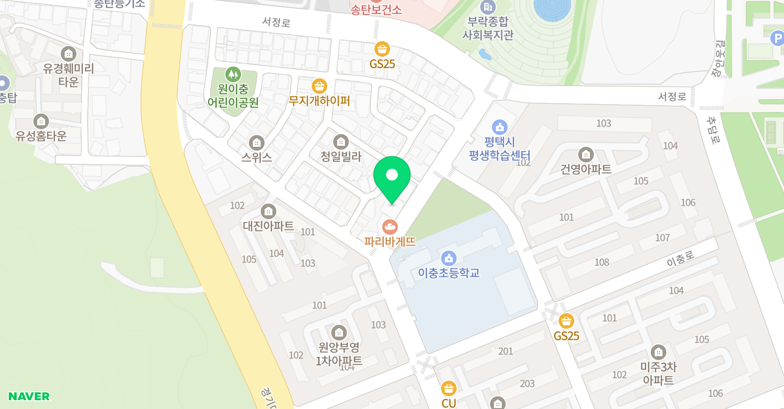스마트해법 영어 평택이충엘리트교실 위치