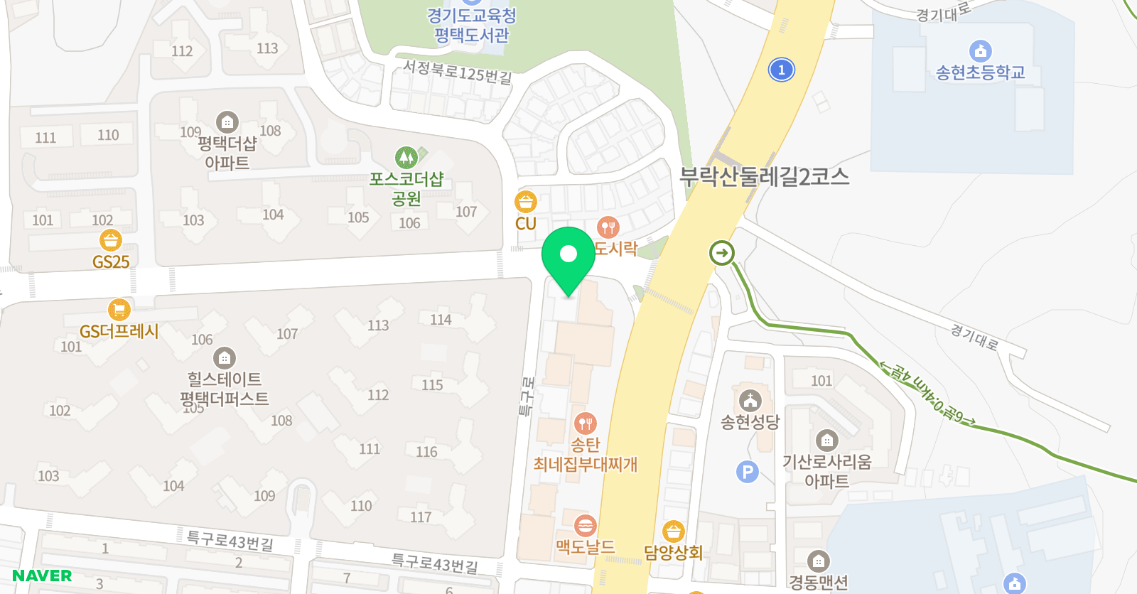 한국 학원 위치