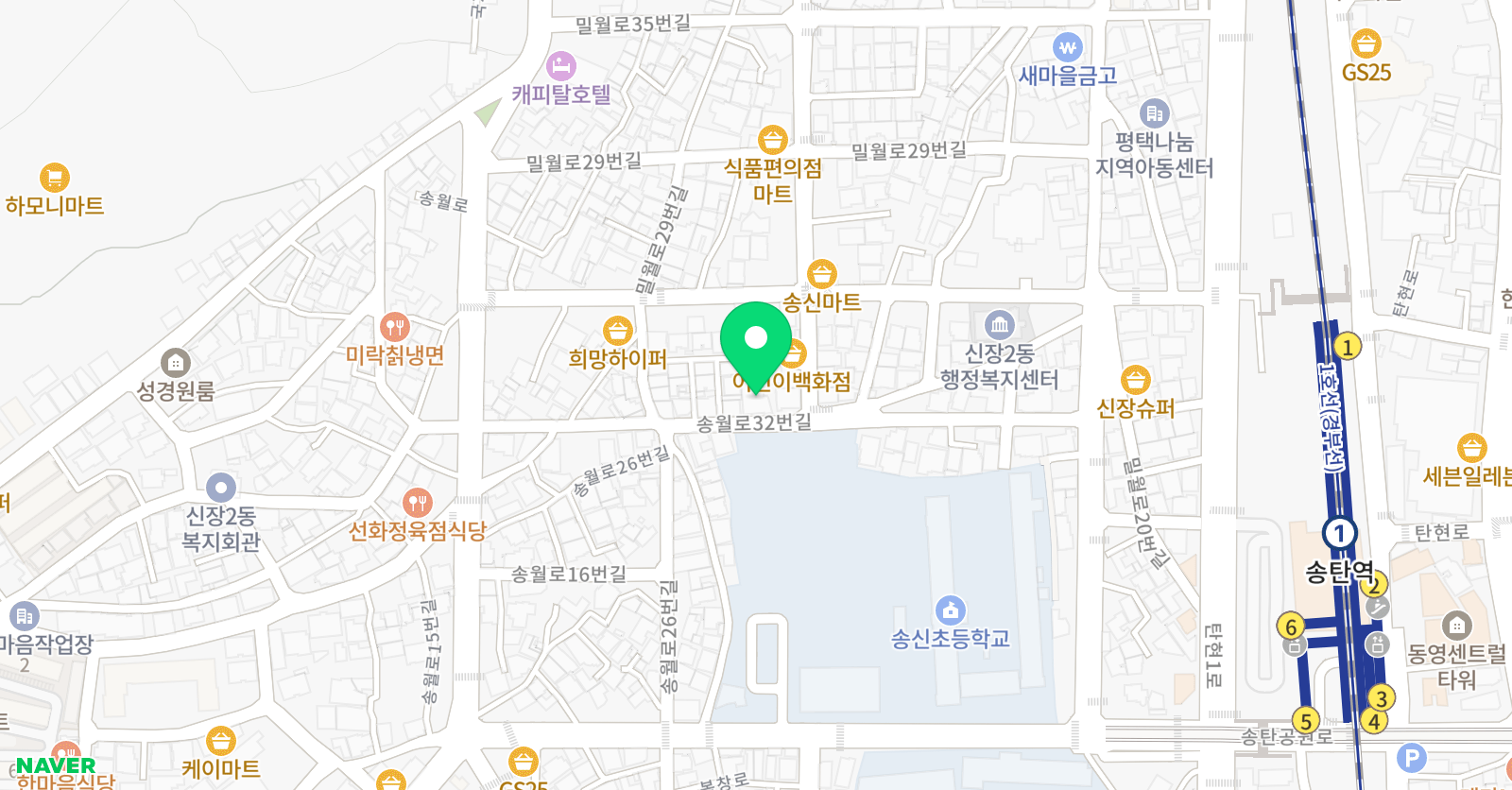 송탄쥴리어드 음악학원 위치