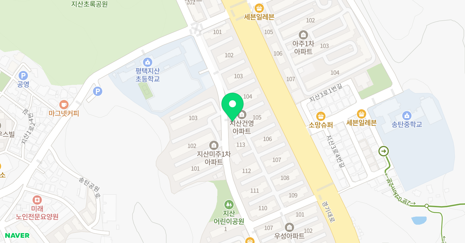 지산건영 공부방 위치