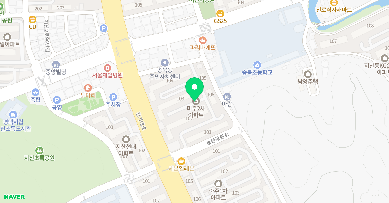 스마트해법영어 지산 미주교실 위치