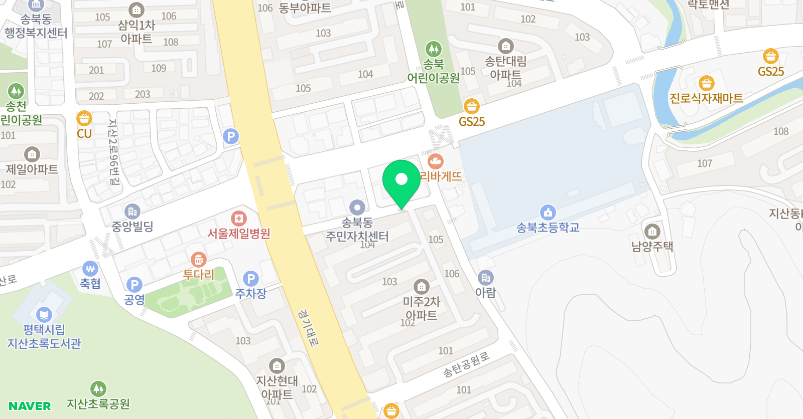 신현대 보습학원 위치