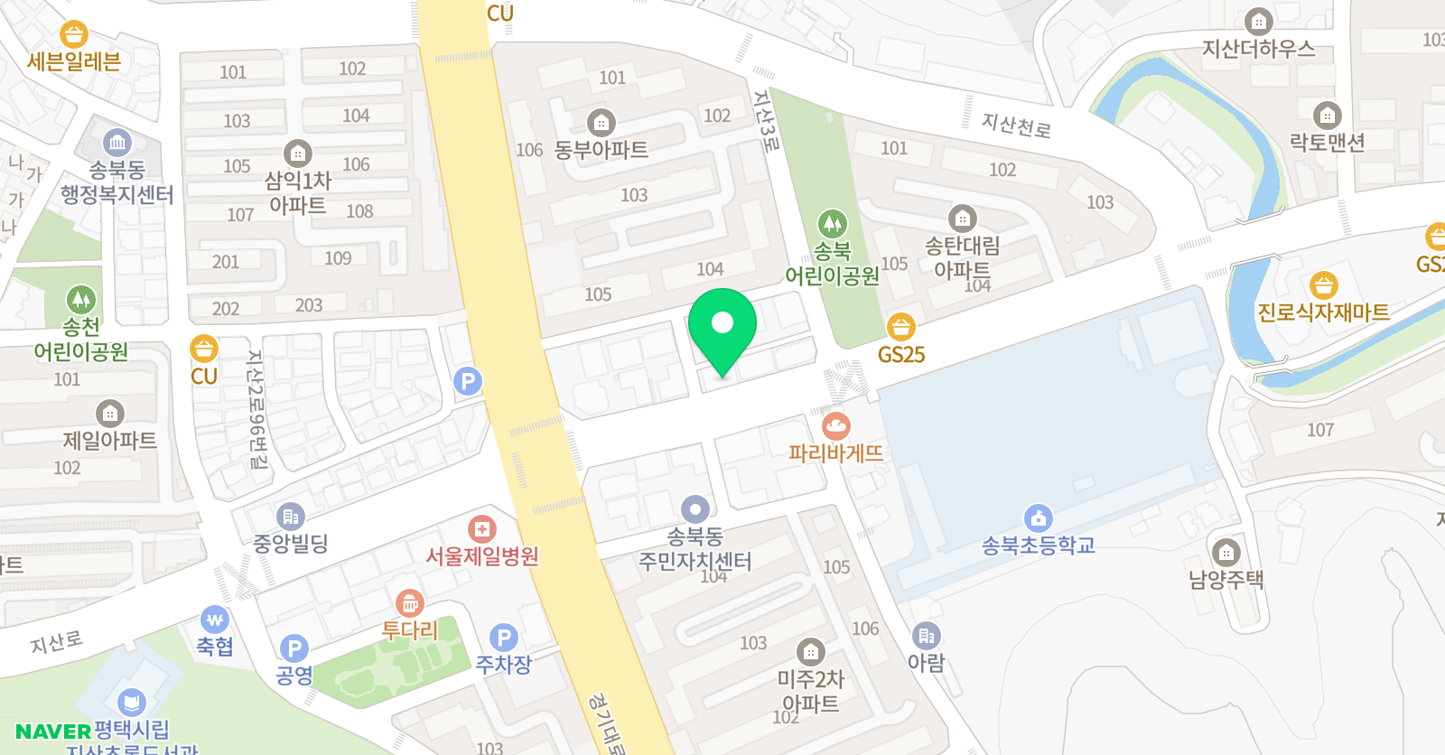 3030영어 송북공감러닝센터 위치