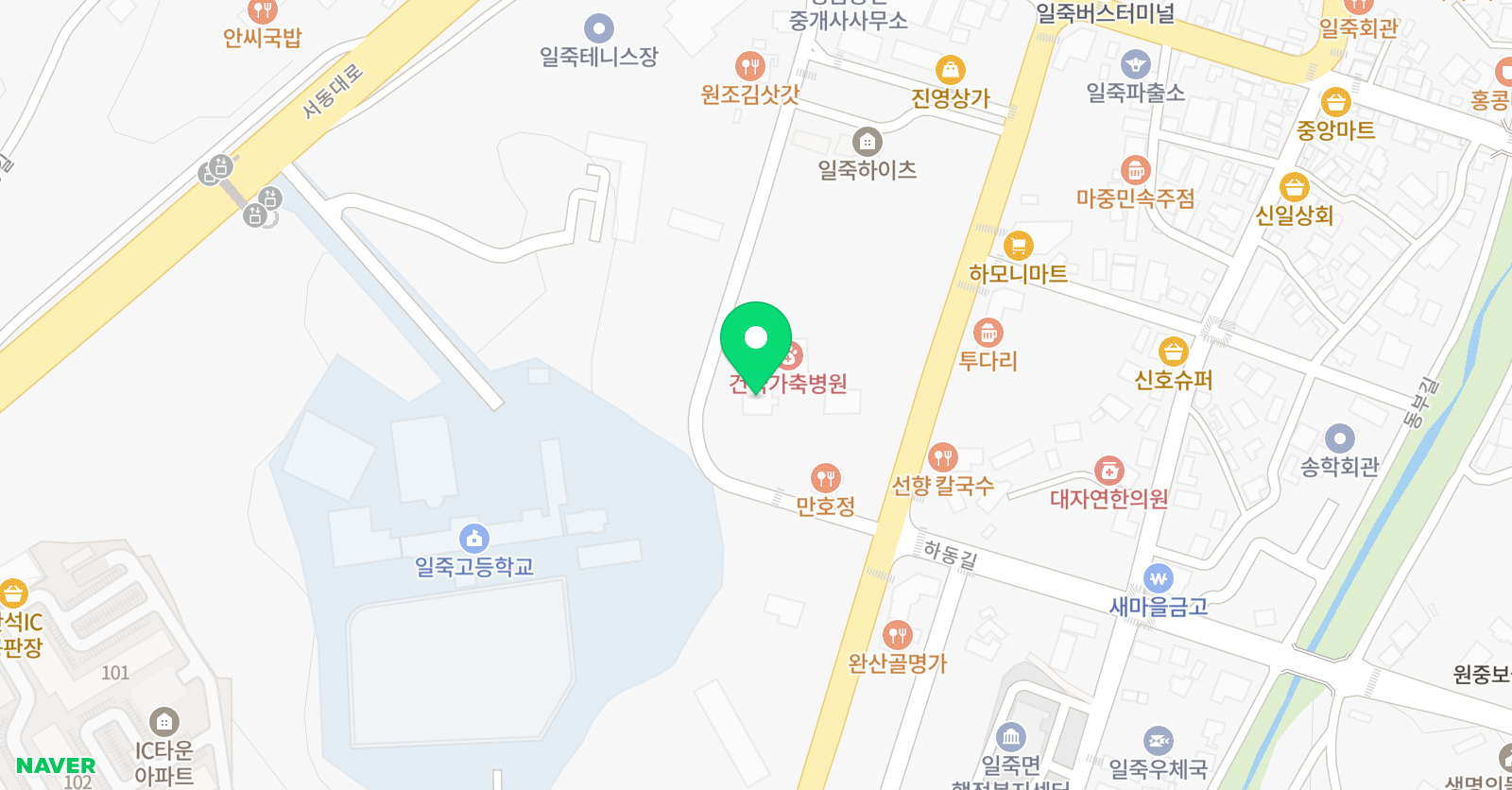 용인대일 죽 태권도장 위치