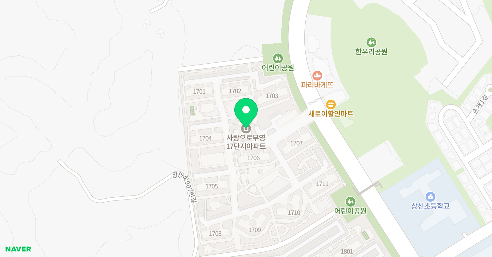 빛솔 태권도 위치