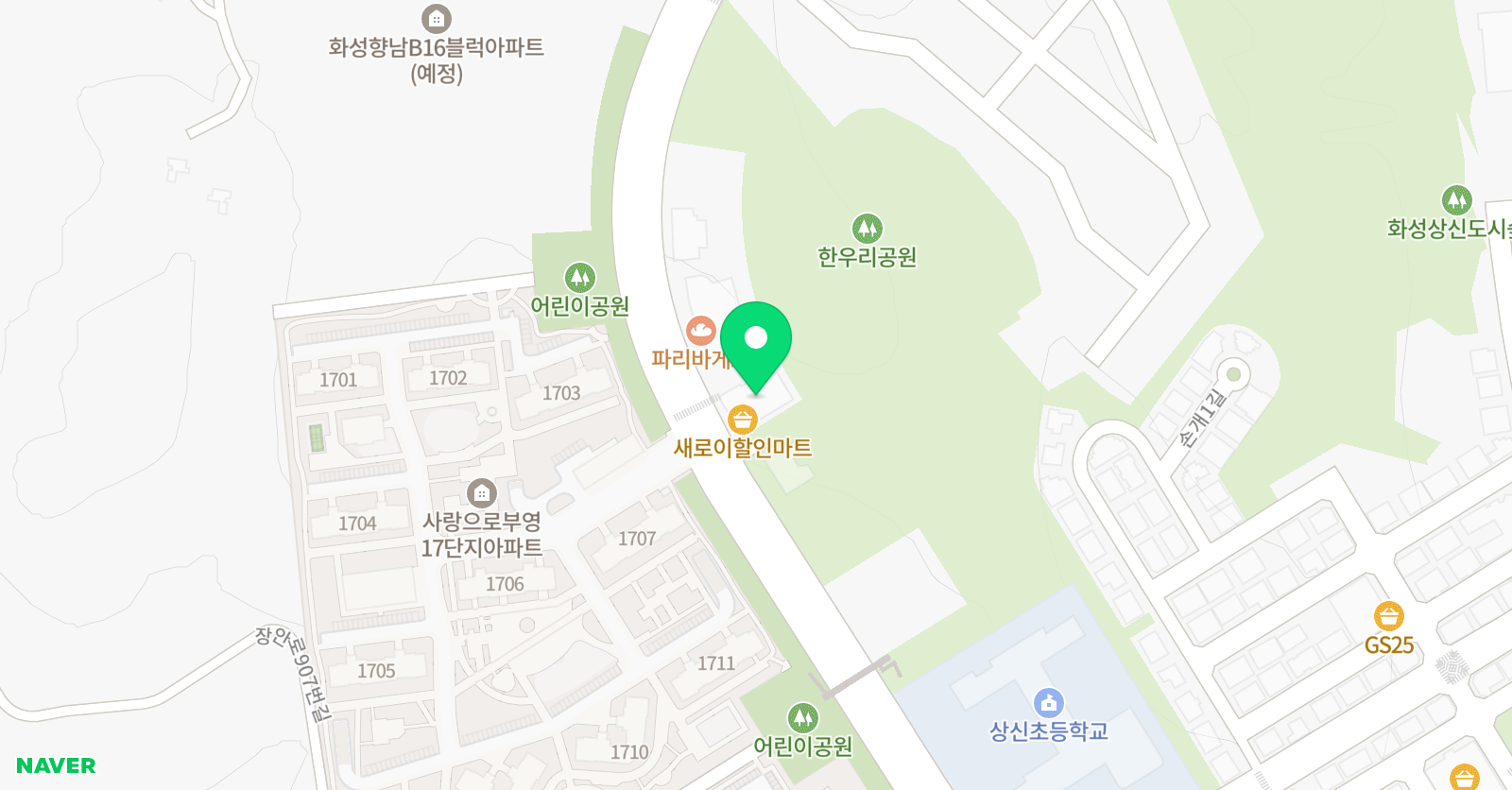 더오름 영수학원 상신점 위치