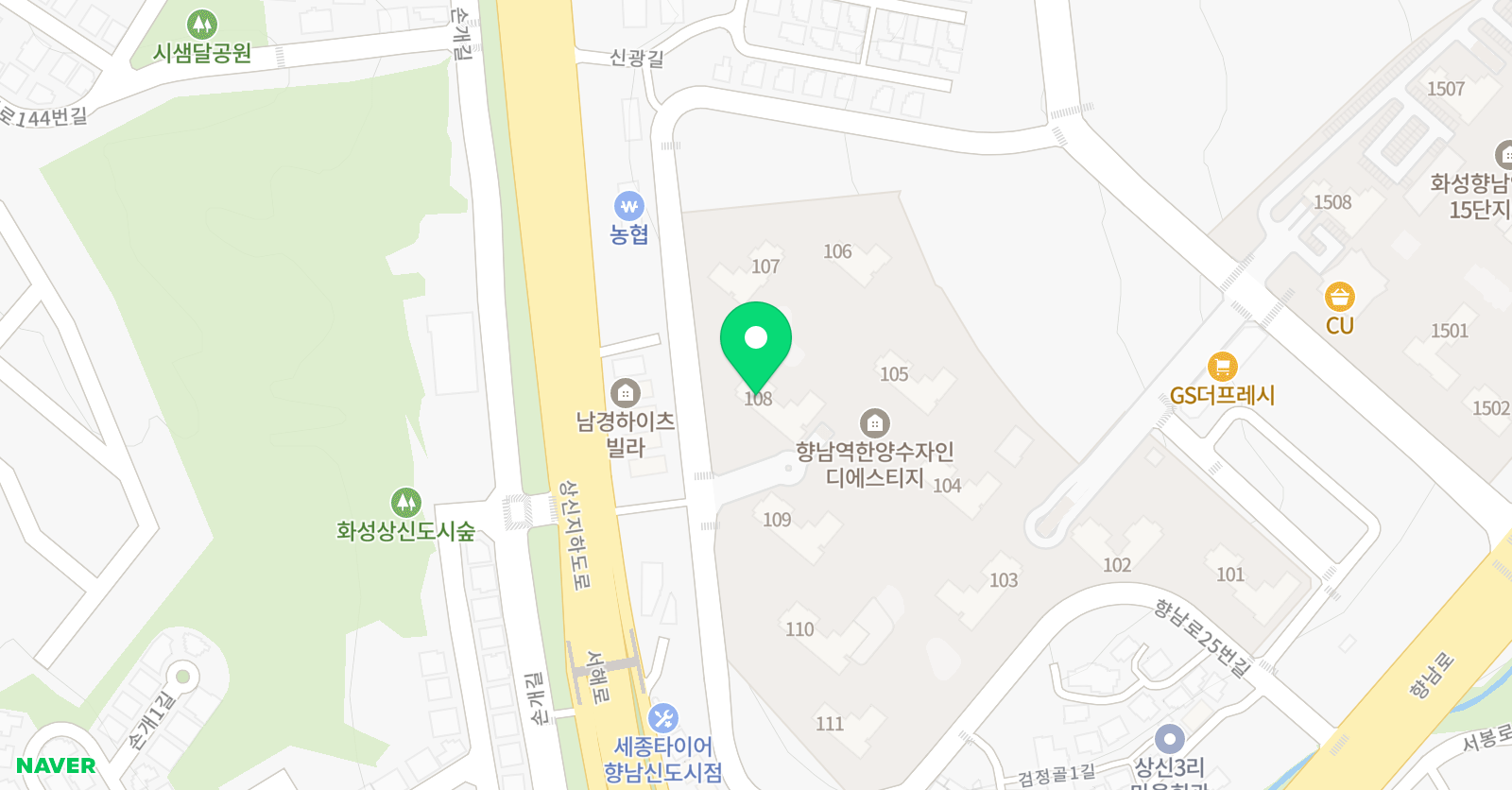 아소비 화성향남 한양수자인점 위치