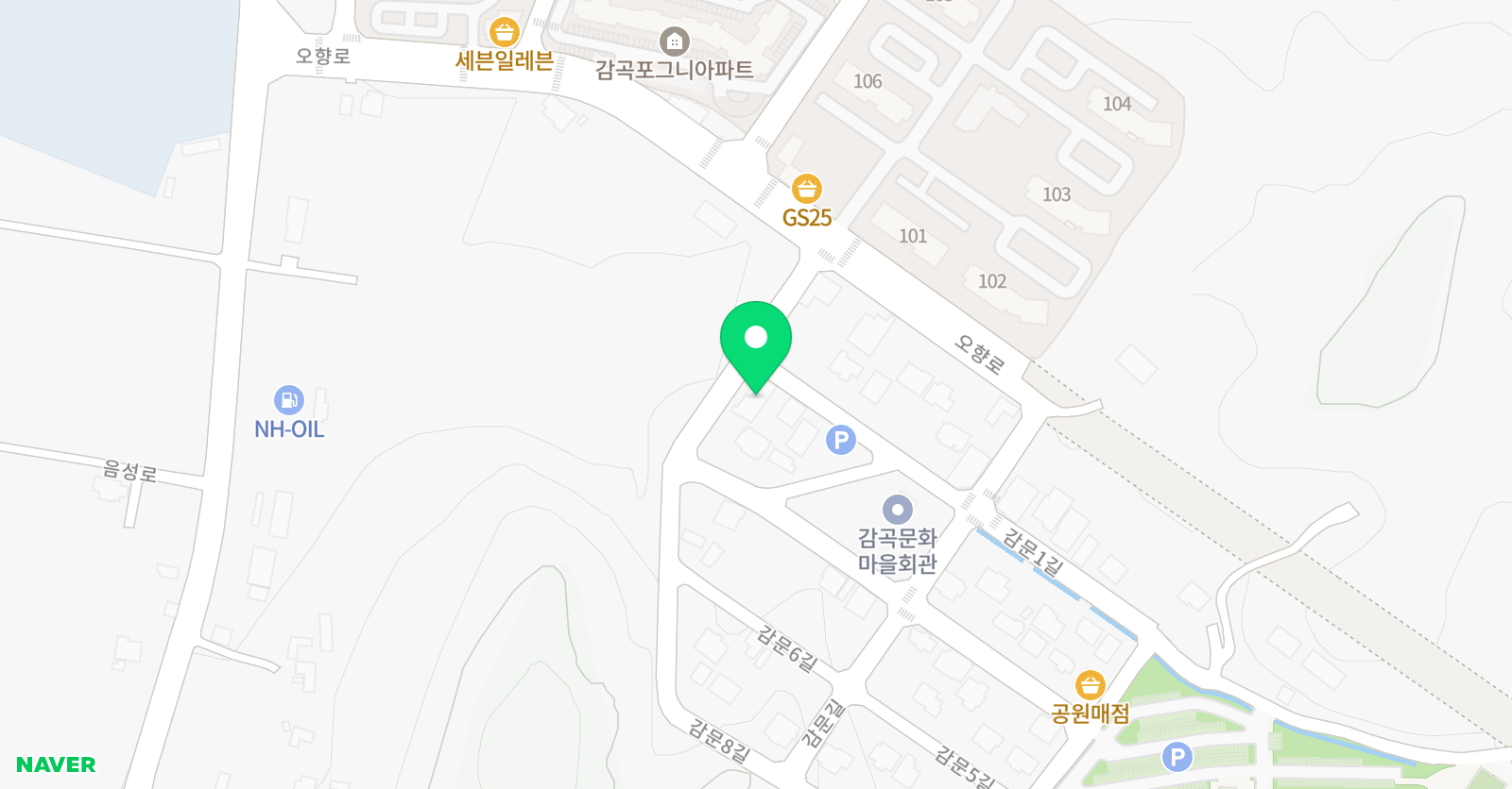 한마음 태권도 위치