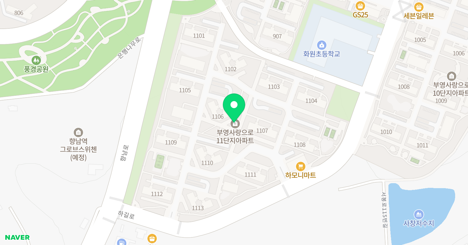 화원블랙벨트 태권도장 위치