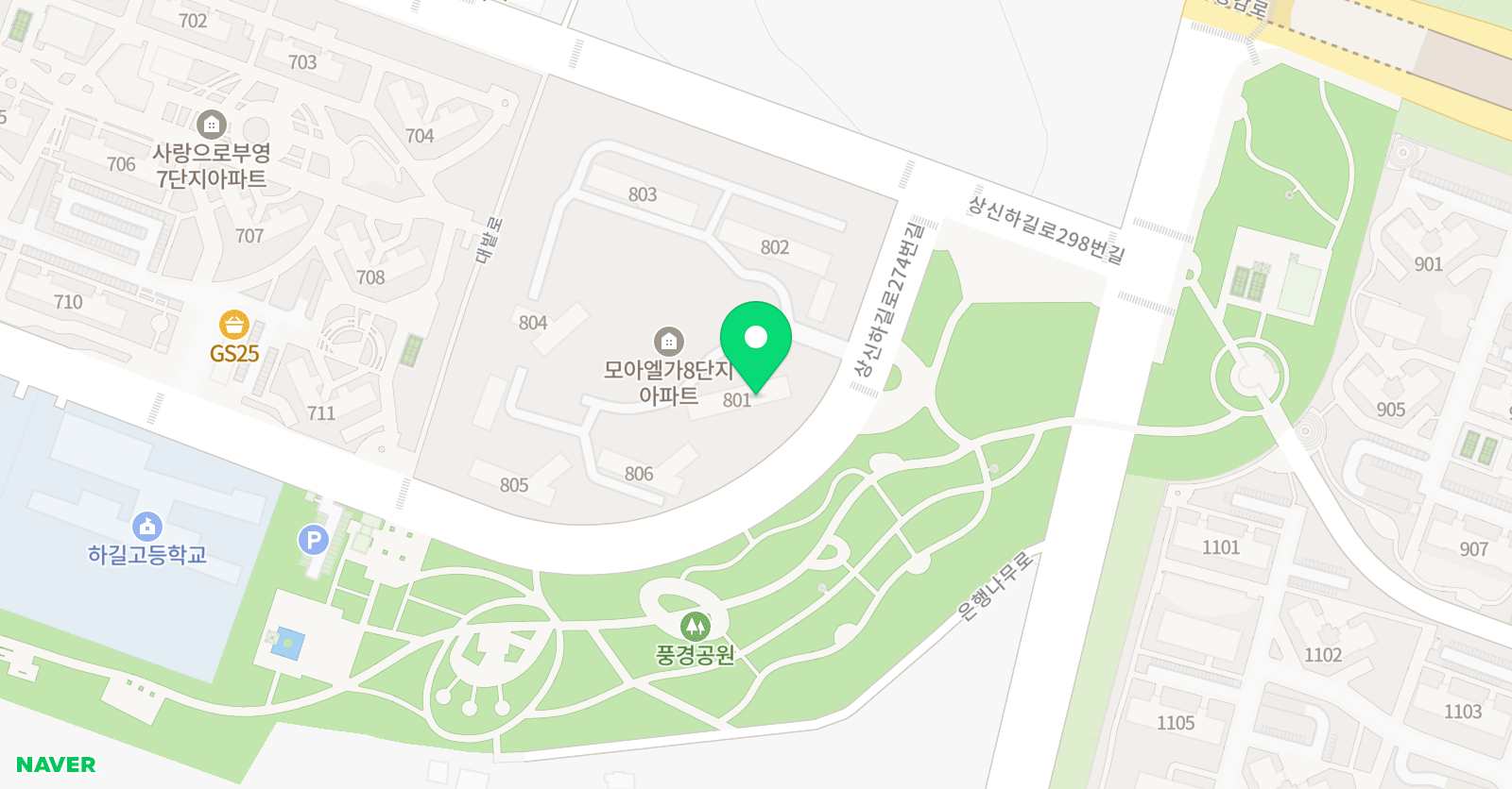 뮤엠영어 향남모아엘가NEST 위치