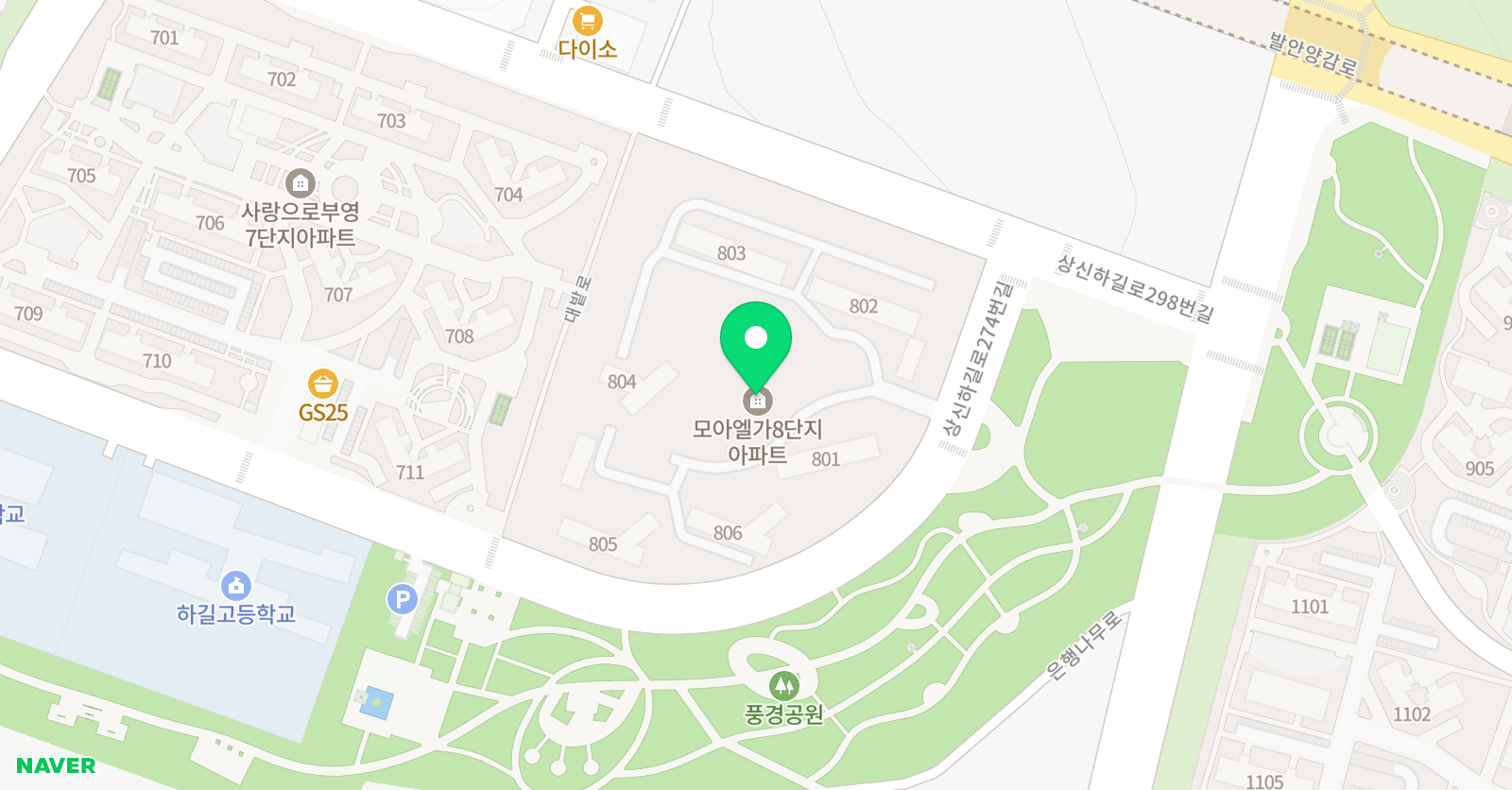 생각이커지는 수학교습소 향남2지구점 위치