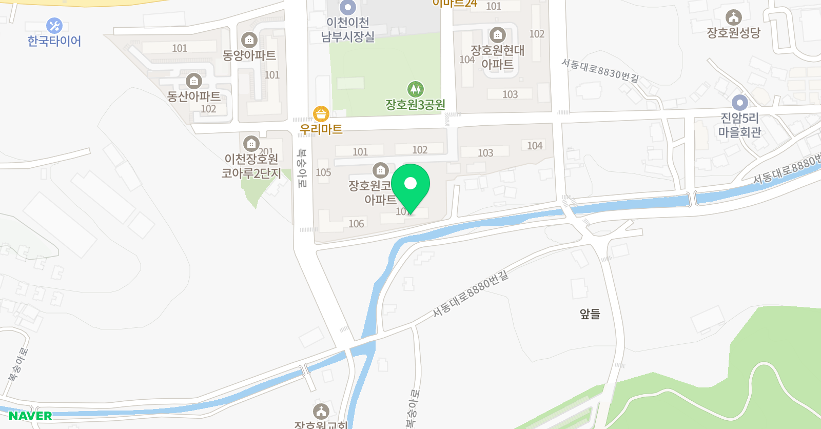 스마트해법영어 장호원코아루교실점 위치