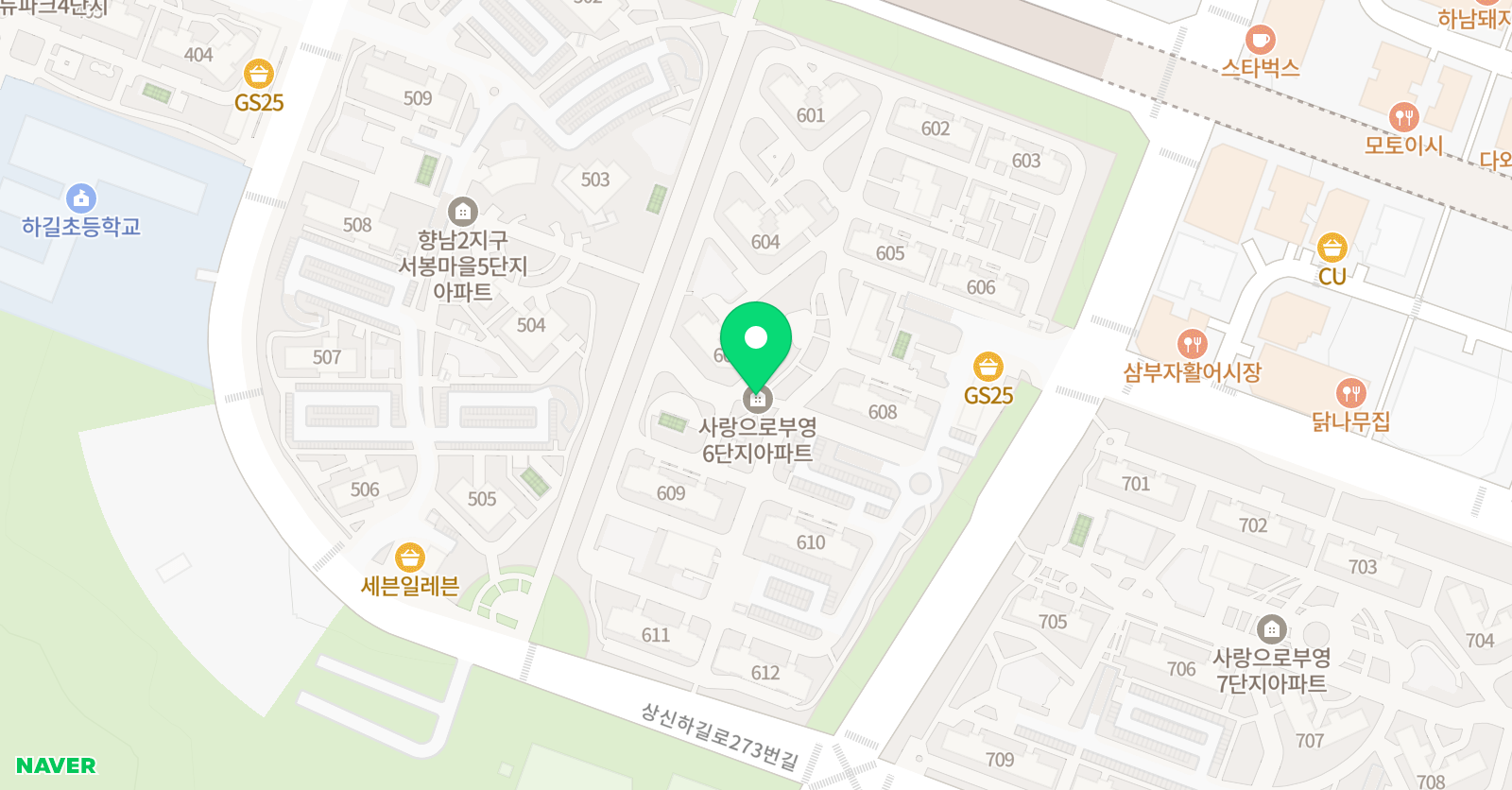 부영화성경희 태권도 위치