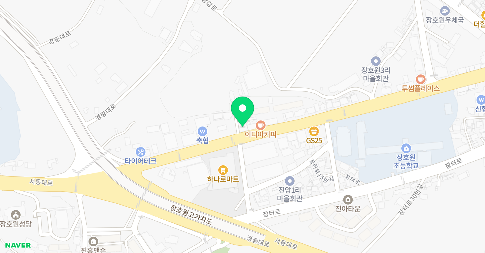 튼튼영어마스터클럽 학원 장호원 위치