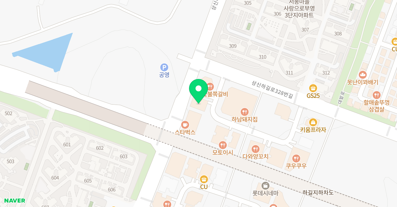 향남퍼즈 실용음악학원 위치