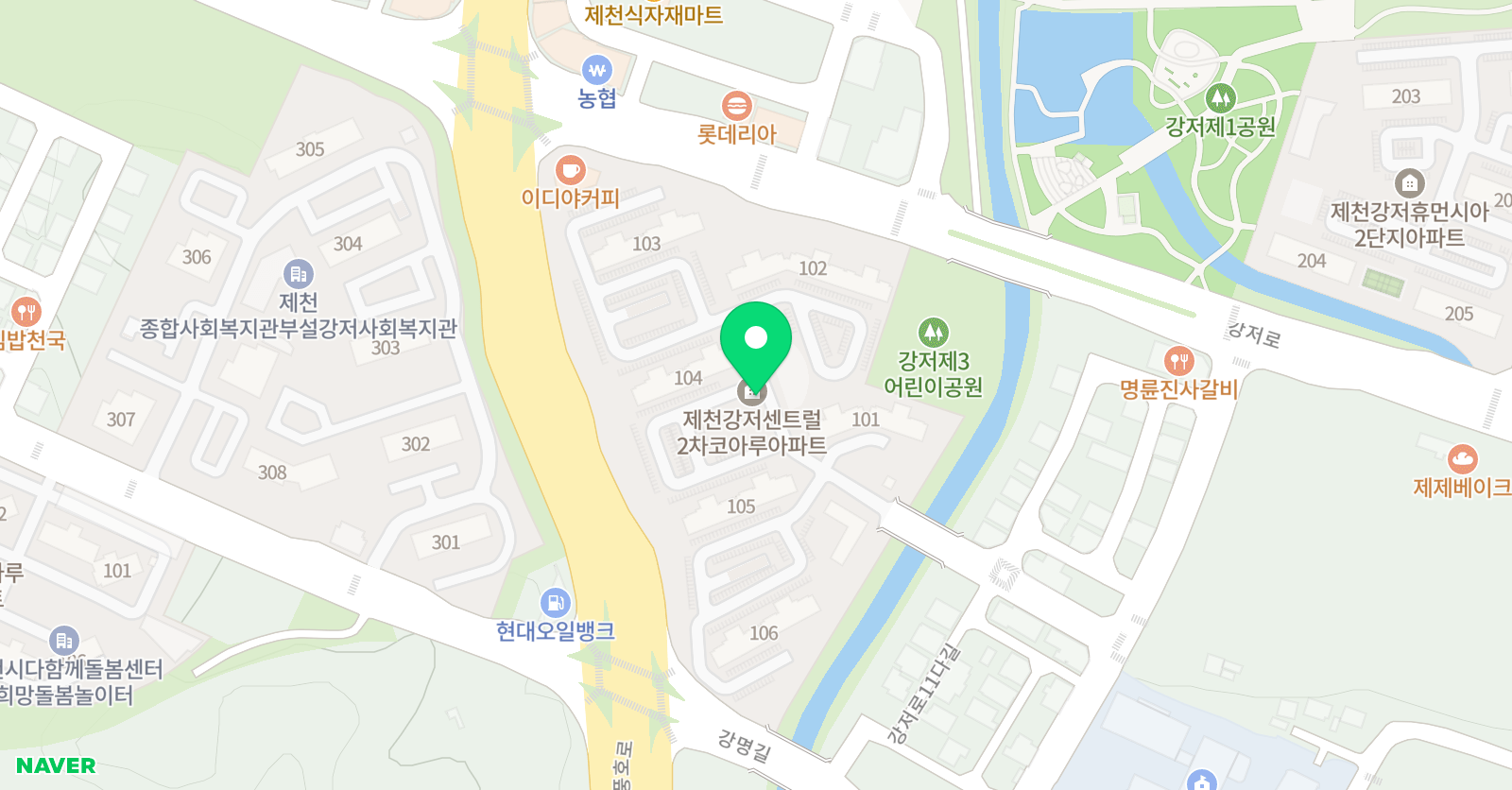 아소비큐미르 강제명지 학원 위치