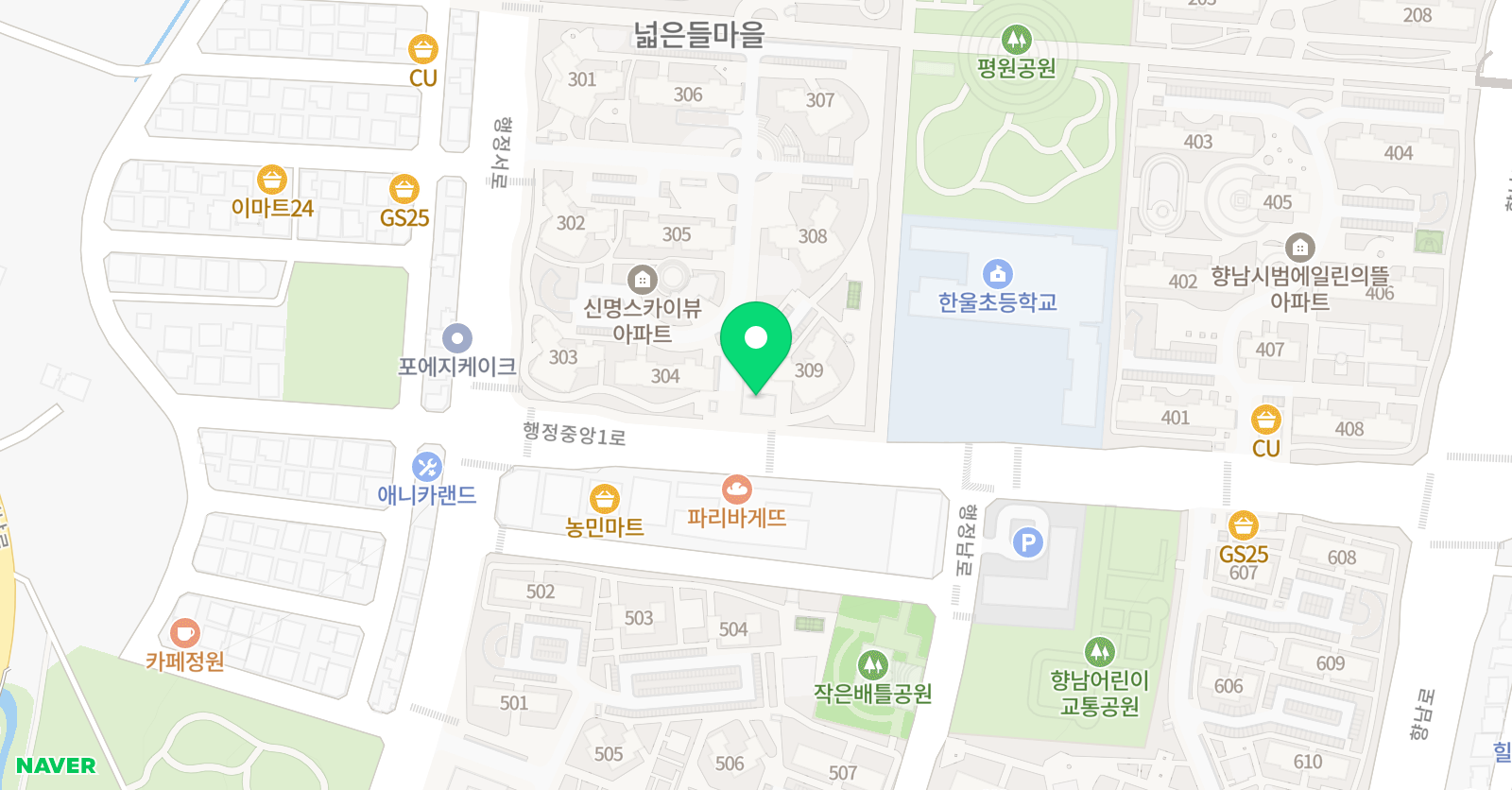 하늘해법 수학학원 위치