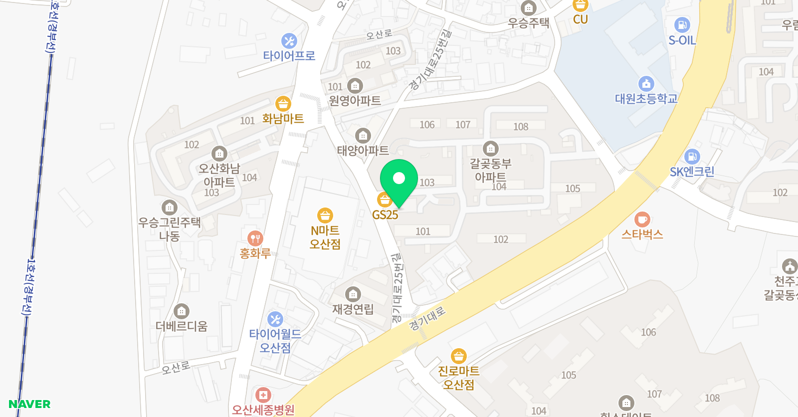 갈곶동 부셀파 우등생학원 위치