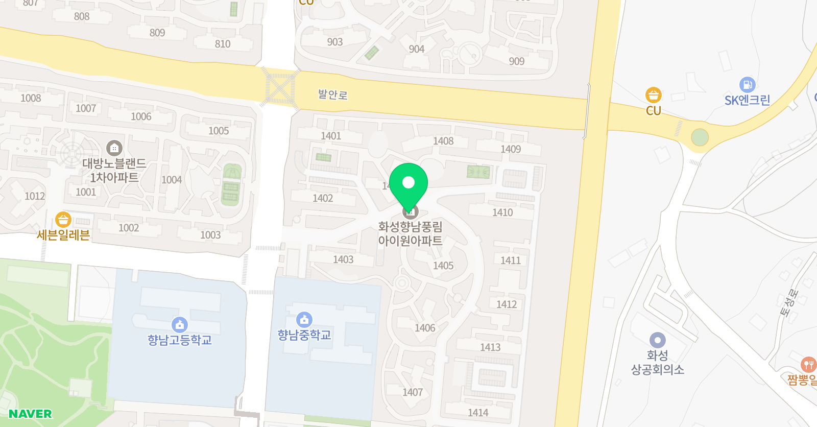 스마트해법 수학 화성향남풍림점 위치