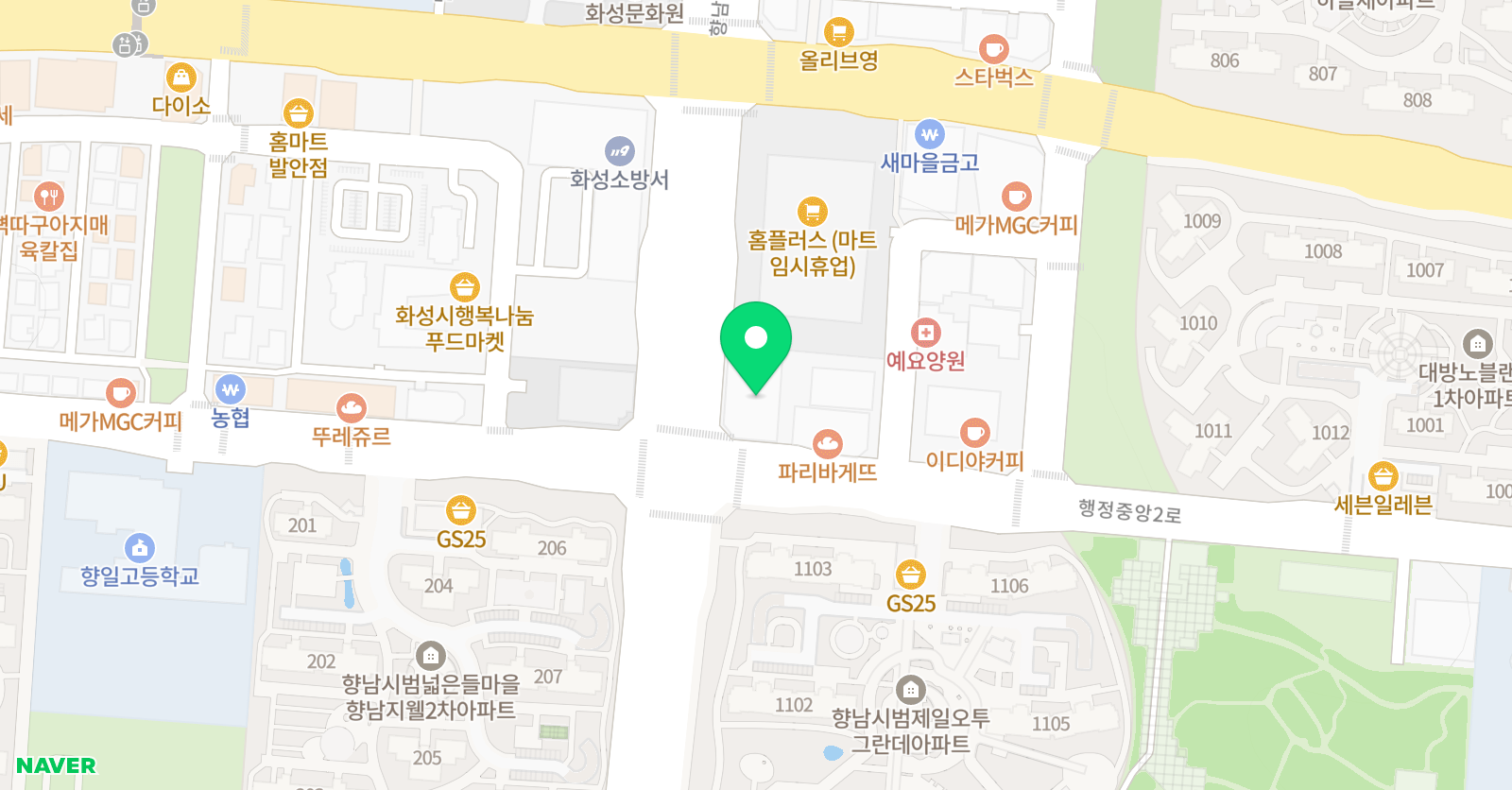 대교 하이캠퍼스학원 향남학원 위치