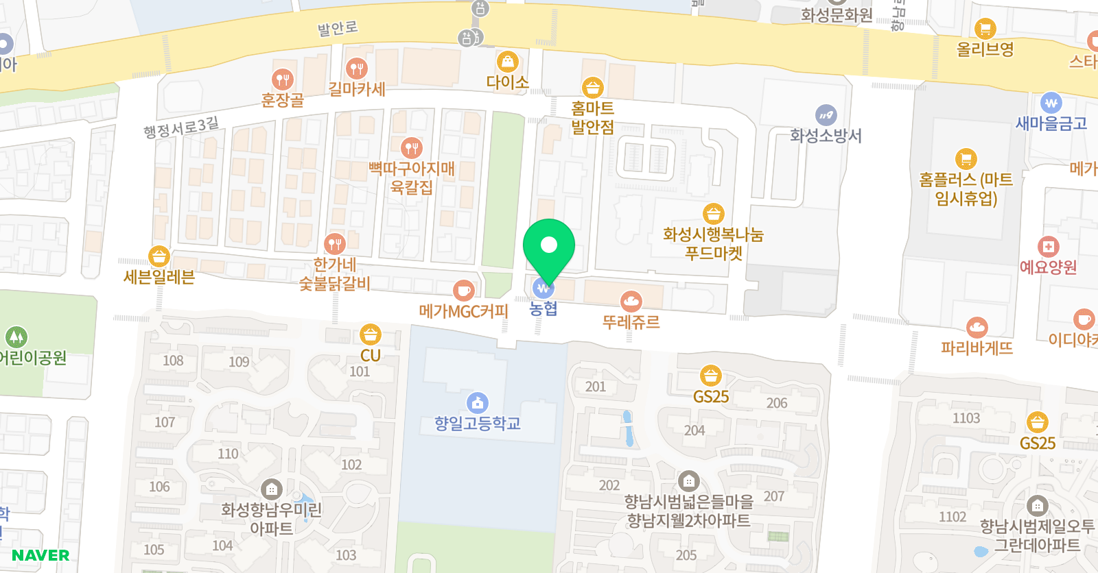 향남제이앤씨외국어학원 위치