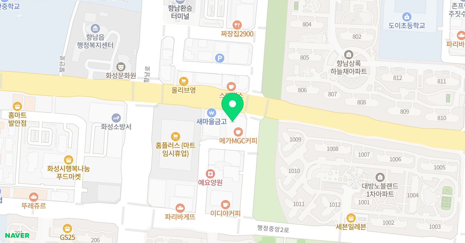 짐앤짐 향남블랙벨트 태권도 유소년스포츠클럽 위치