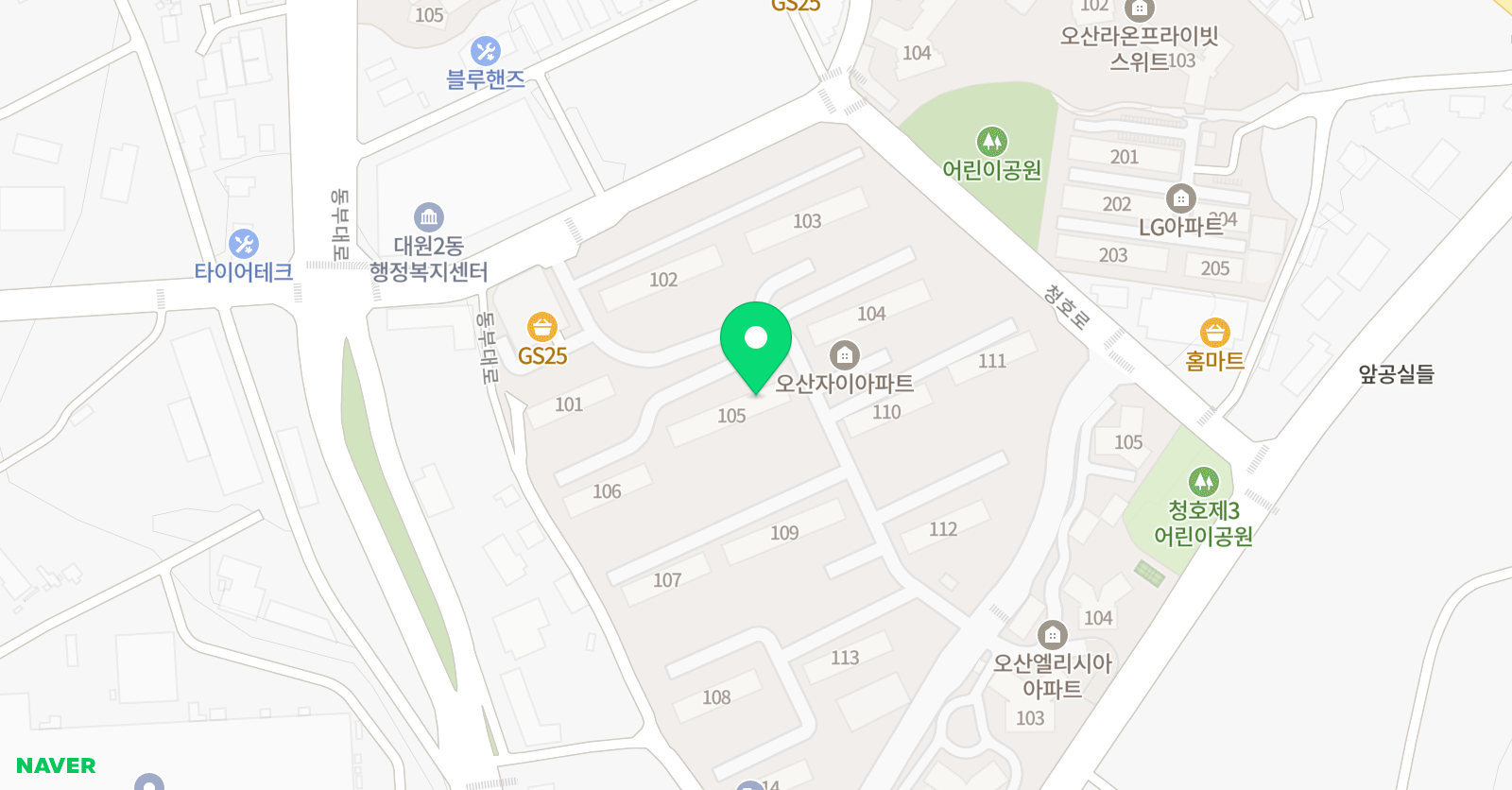 눈높이예스클래스 학원 청호자이점 위치