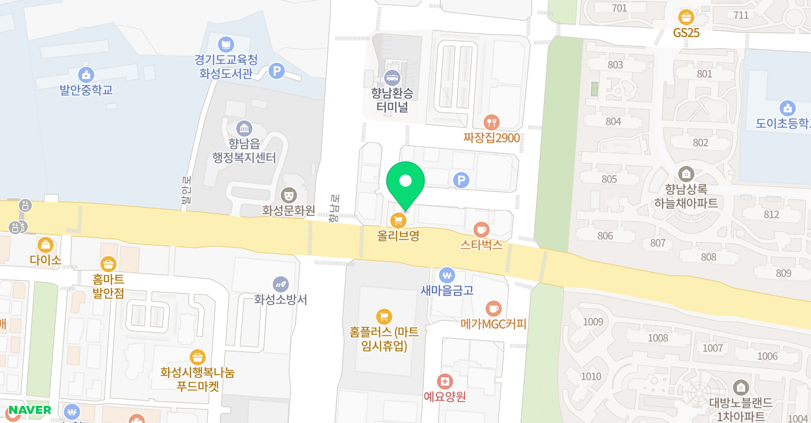 향남와와 학습코칭학원 위치