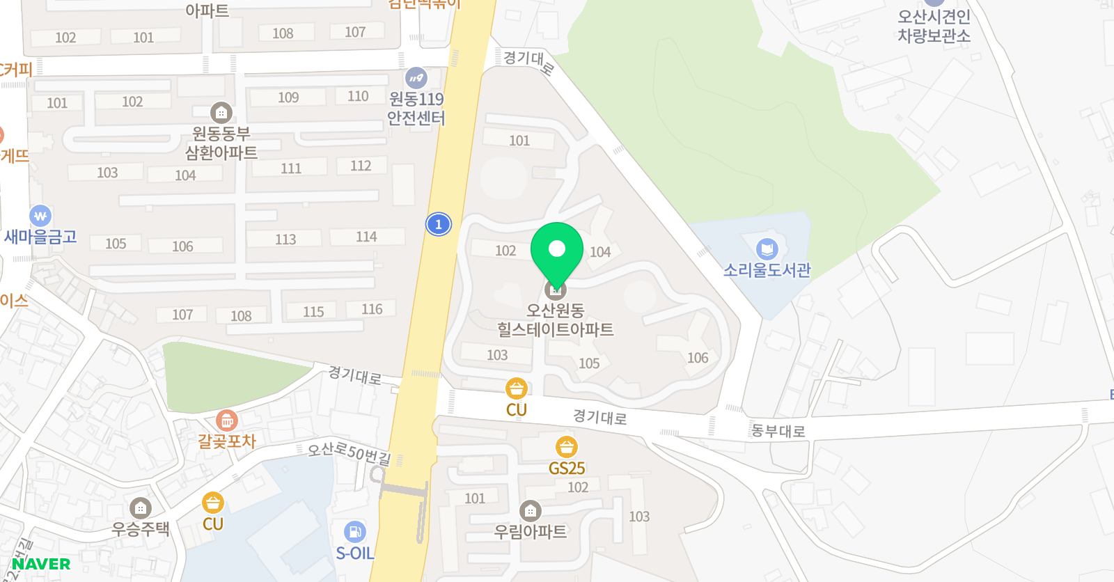 푸르넷공부방 힐스점 위치
