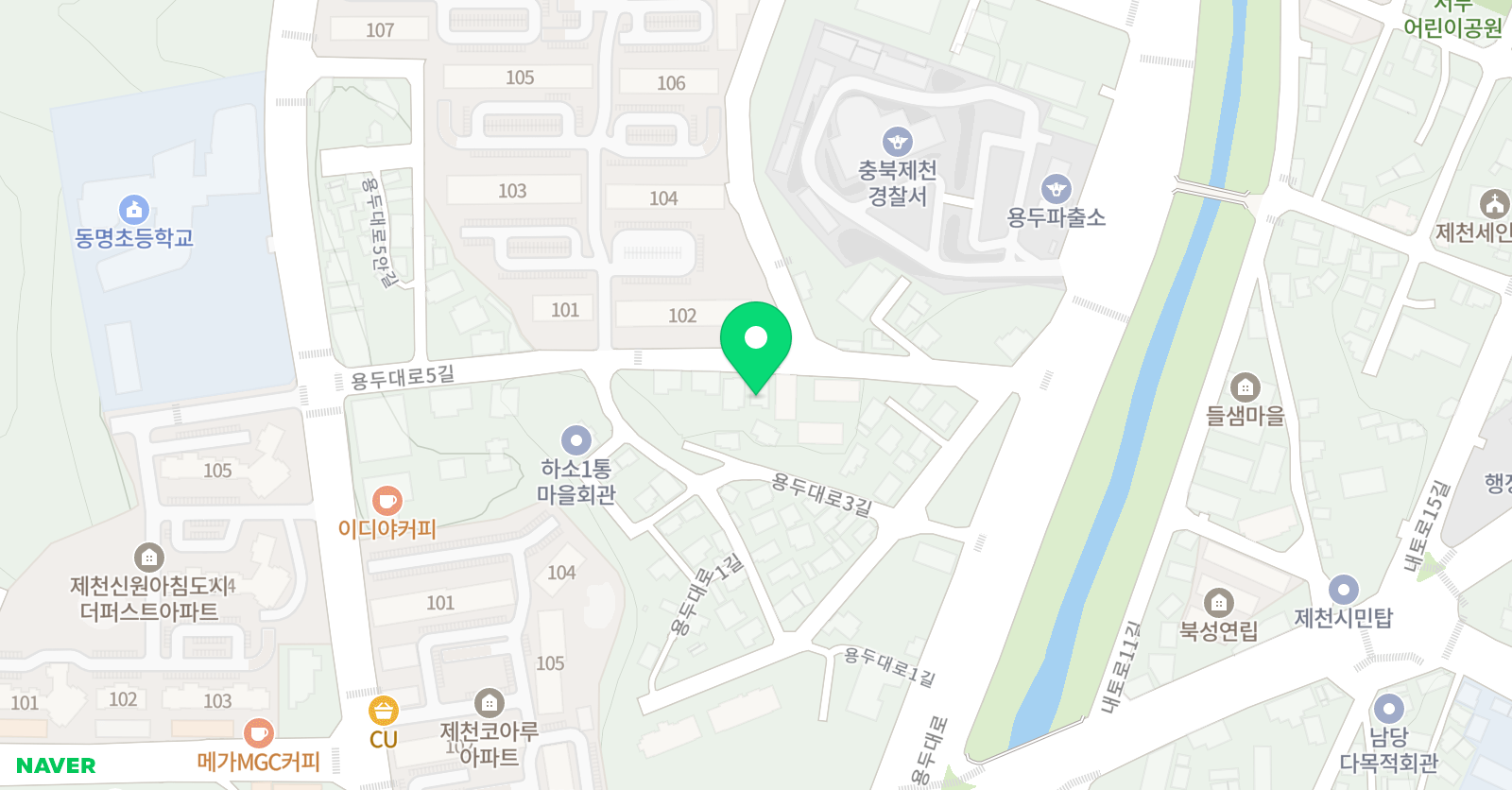 3030 영어 제천그린러닝센터 위치