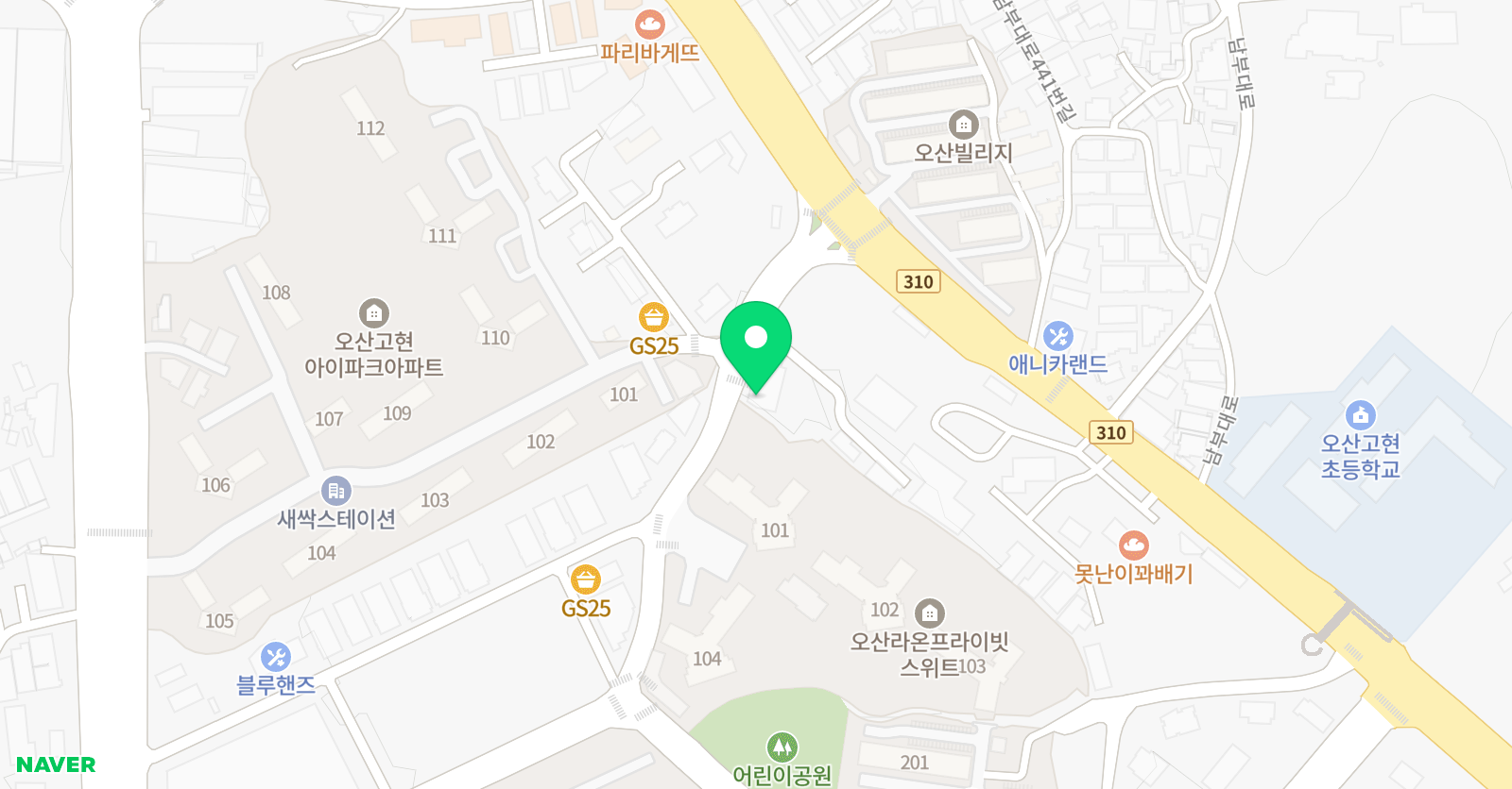 정담 영어중국어학원 위치