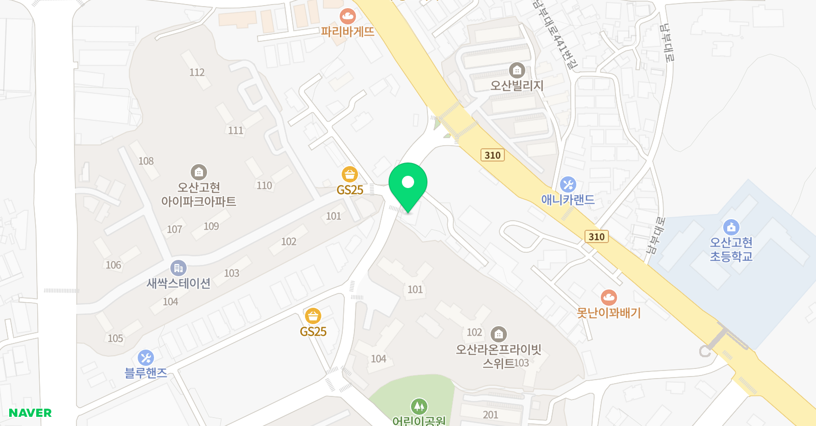 고현아르떼 음악학원 위치