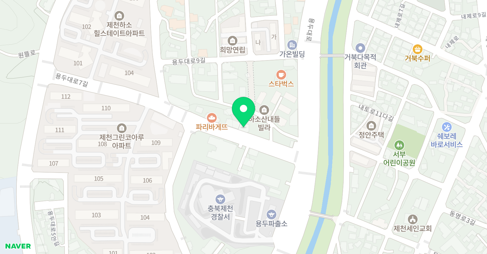 대성N스쿨 제천분원 위치