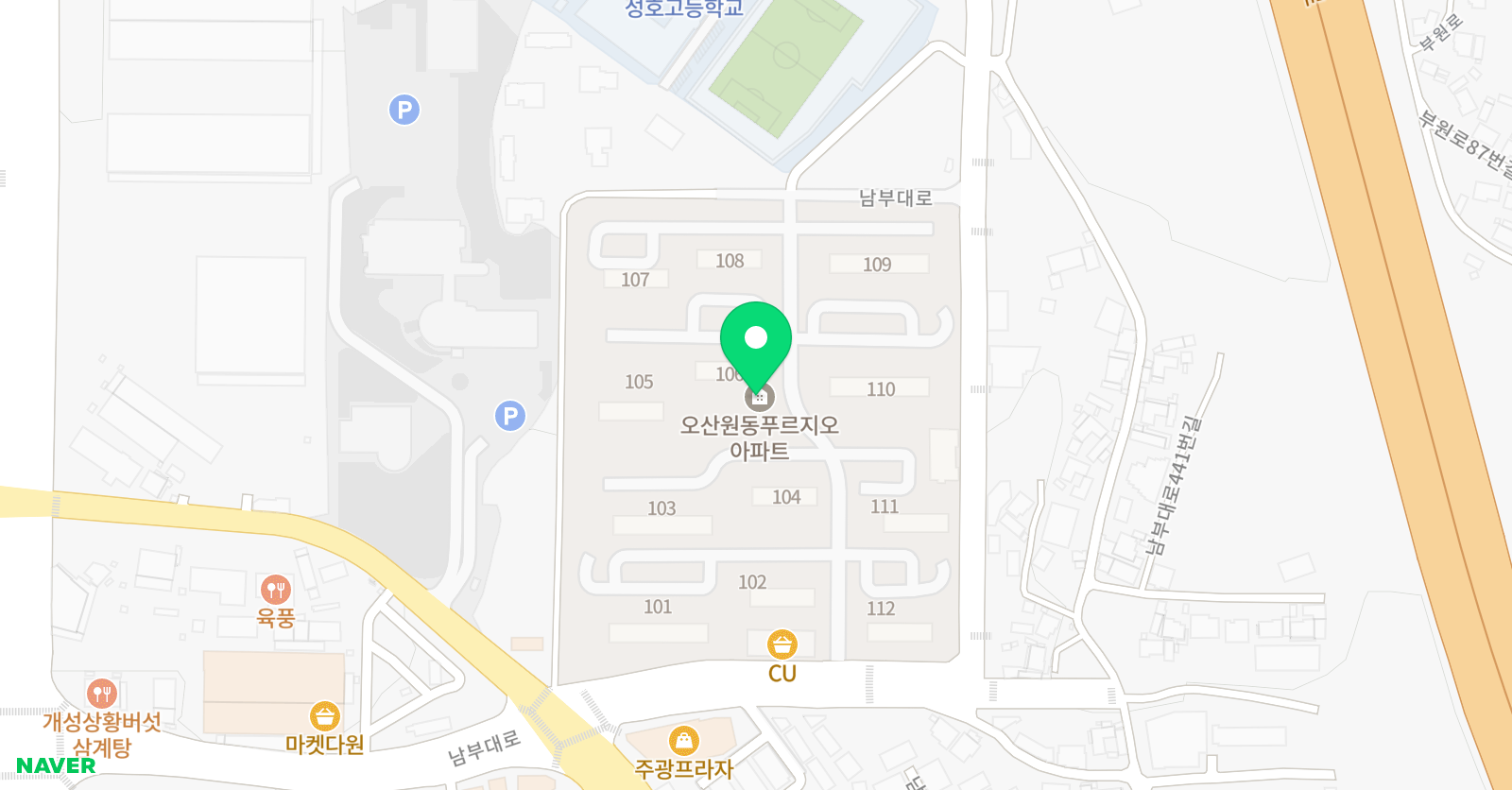 눈높이예스클래스 푸르지오점 위치