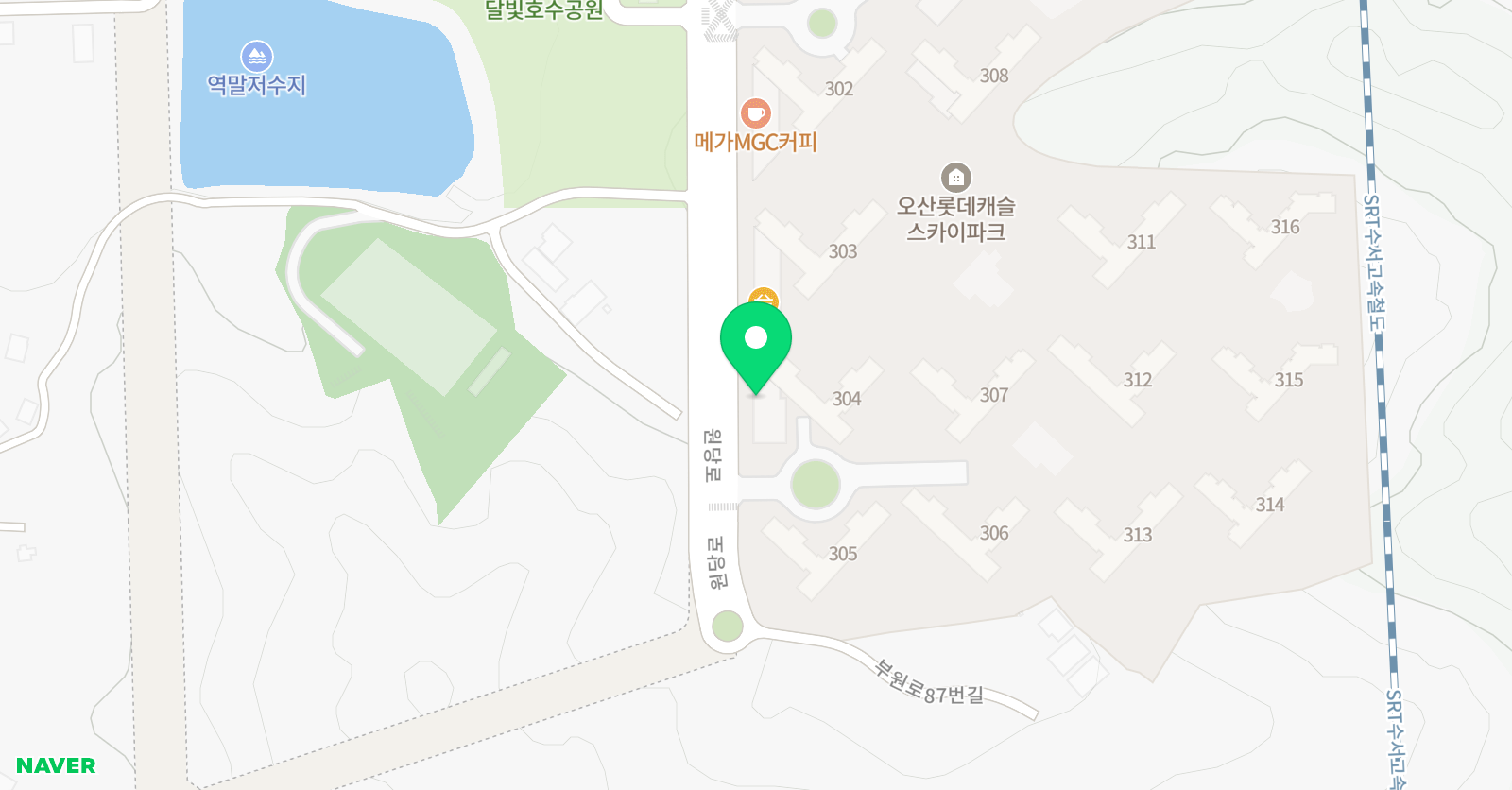 열린미술 롯데캐슬점 학원 위치