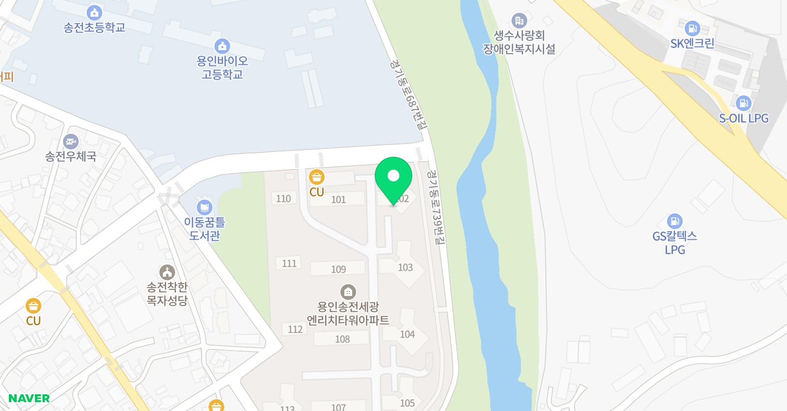 삼성 영어학원 송전교실 위치