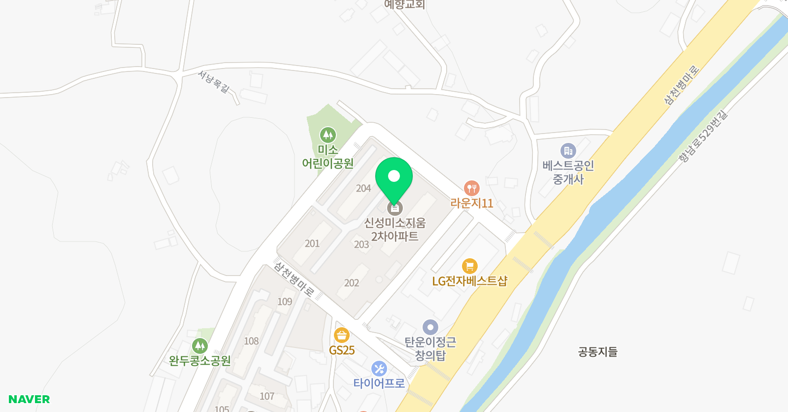 3030영어 향남미소지움센터 위치