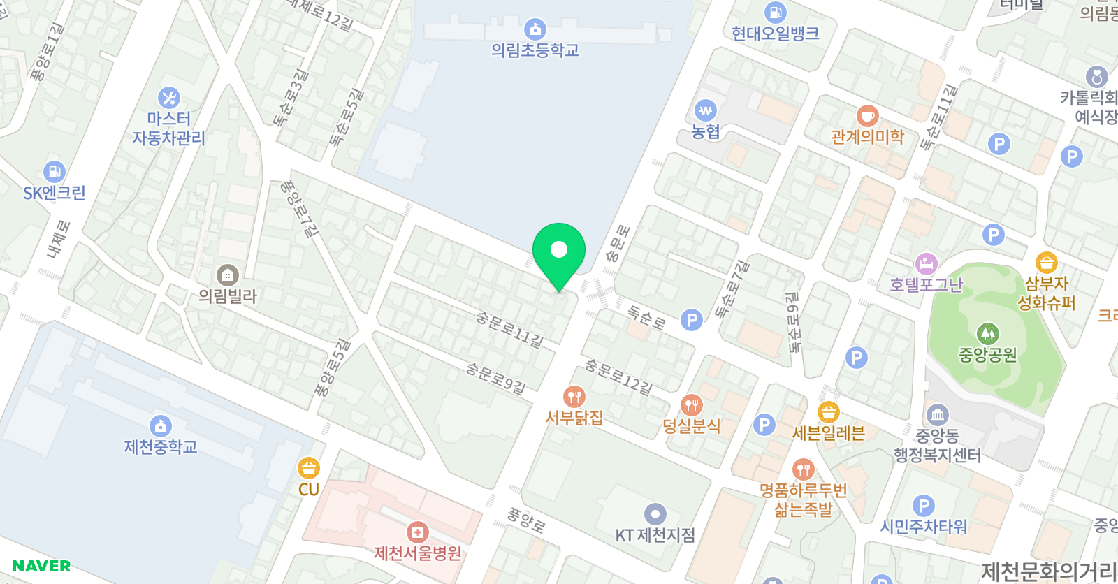 뮤엠 영어 의림YJ점 위치