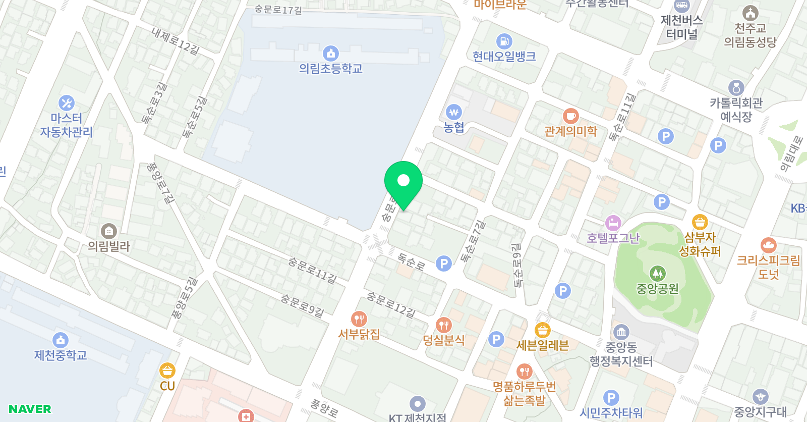 바하음악학원의림점 위치