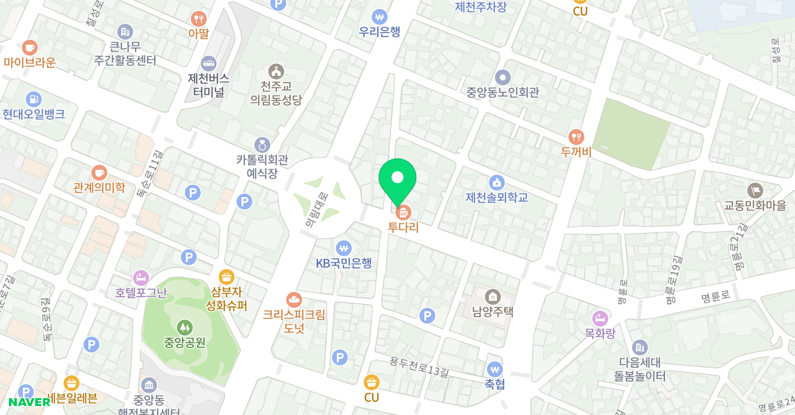 오비제이 트레이닝 농구아카데미 제천점 위치