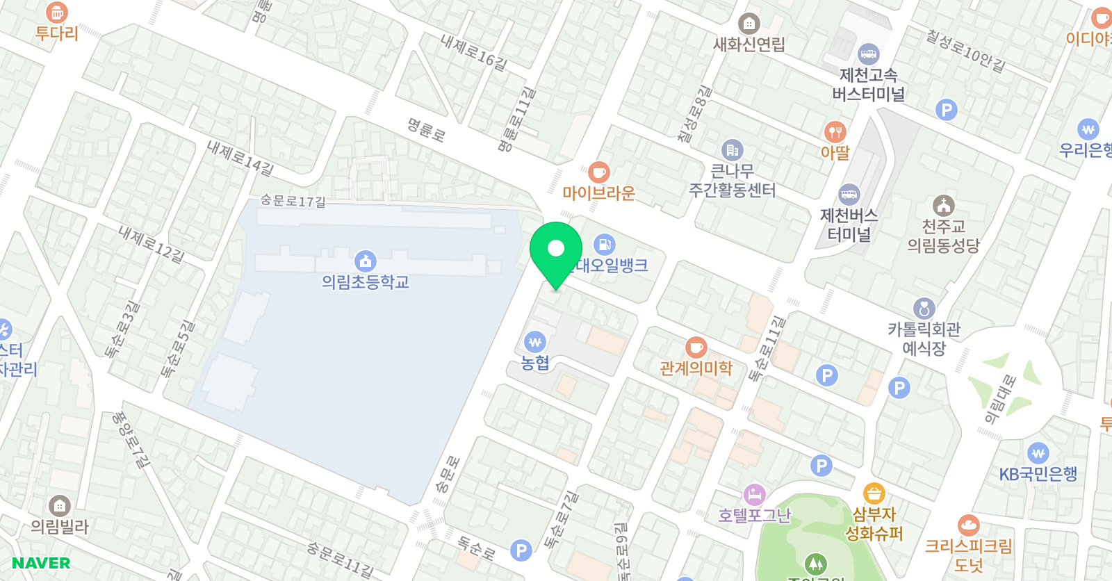 예스유캔 학원 위치