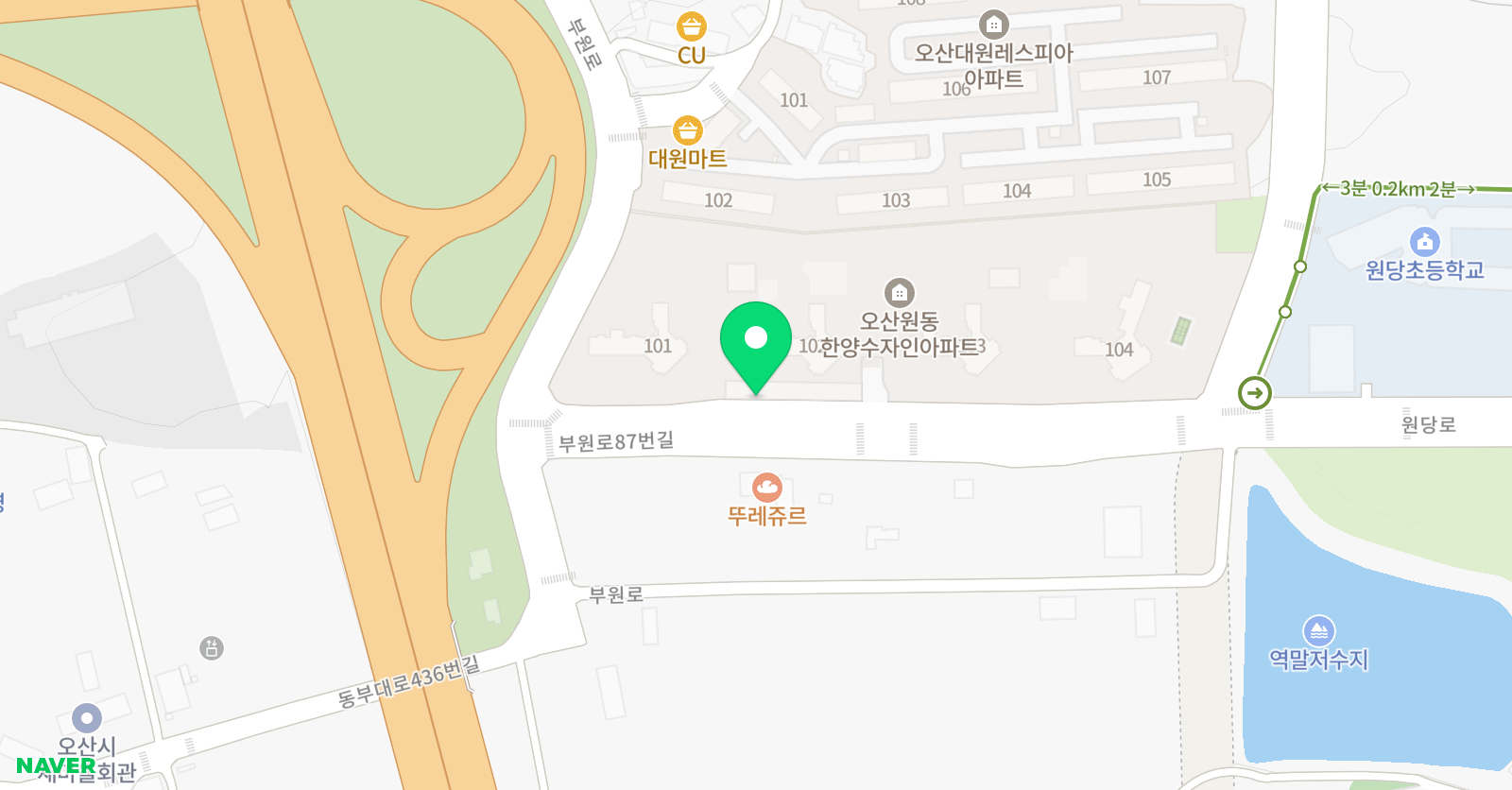 YBM교육 더팜스 영어교습소 위치