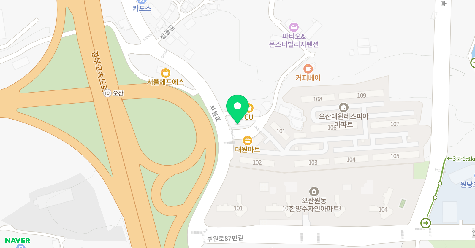 아이앤 미술학원 위치