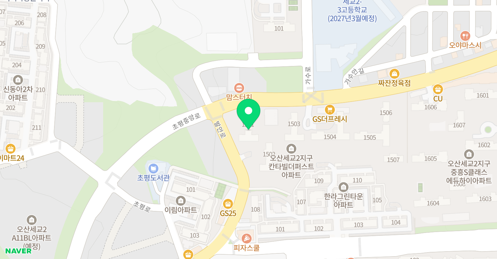 눈높이예스클래스 칸타빌점 위치