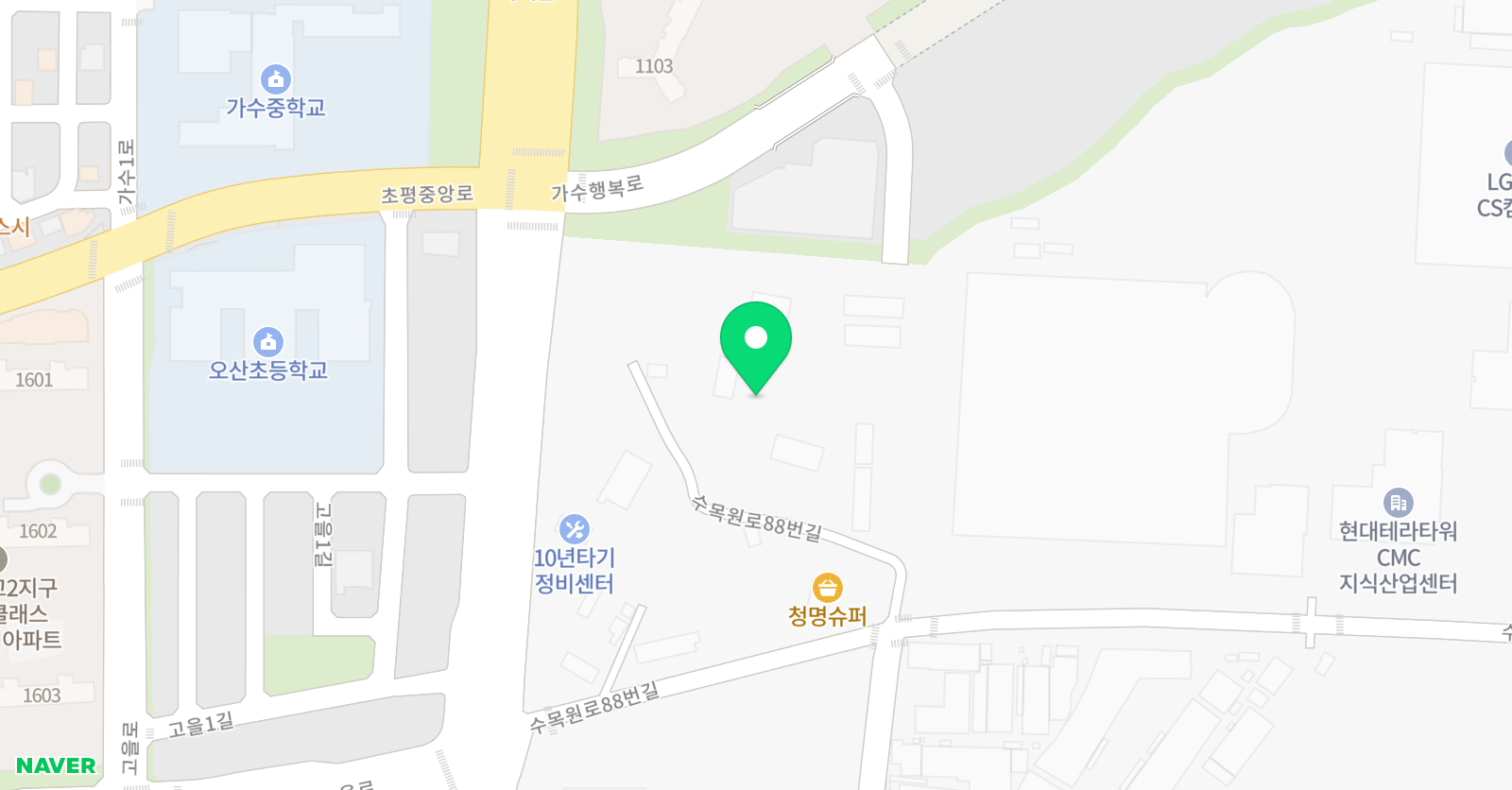 오산 제이앤에스풋볼아카데미 (오산 파이브마운틴풋살파크) 위치