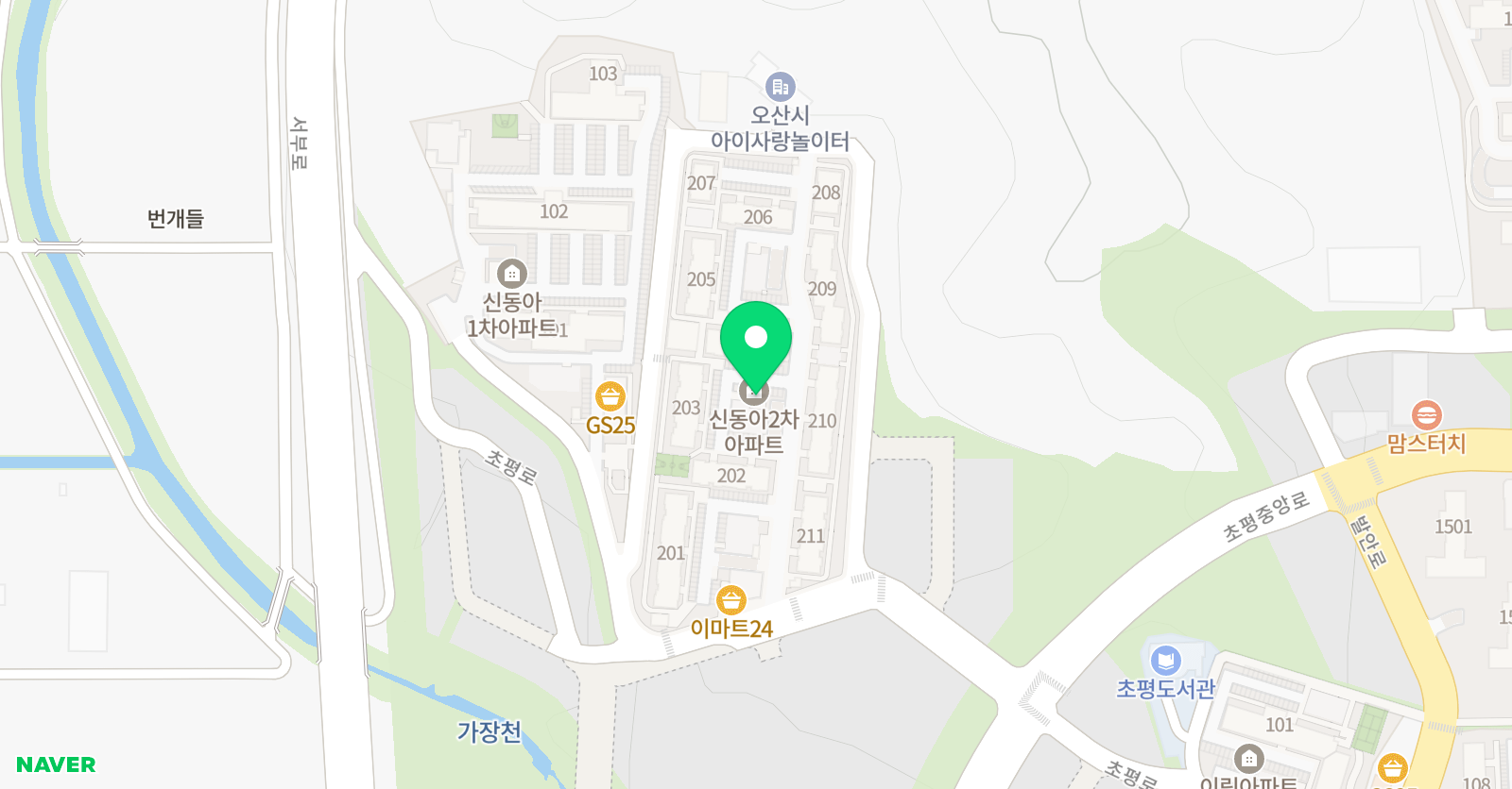 아소비 오산 서동신동아점 위치