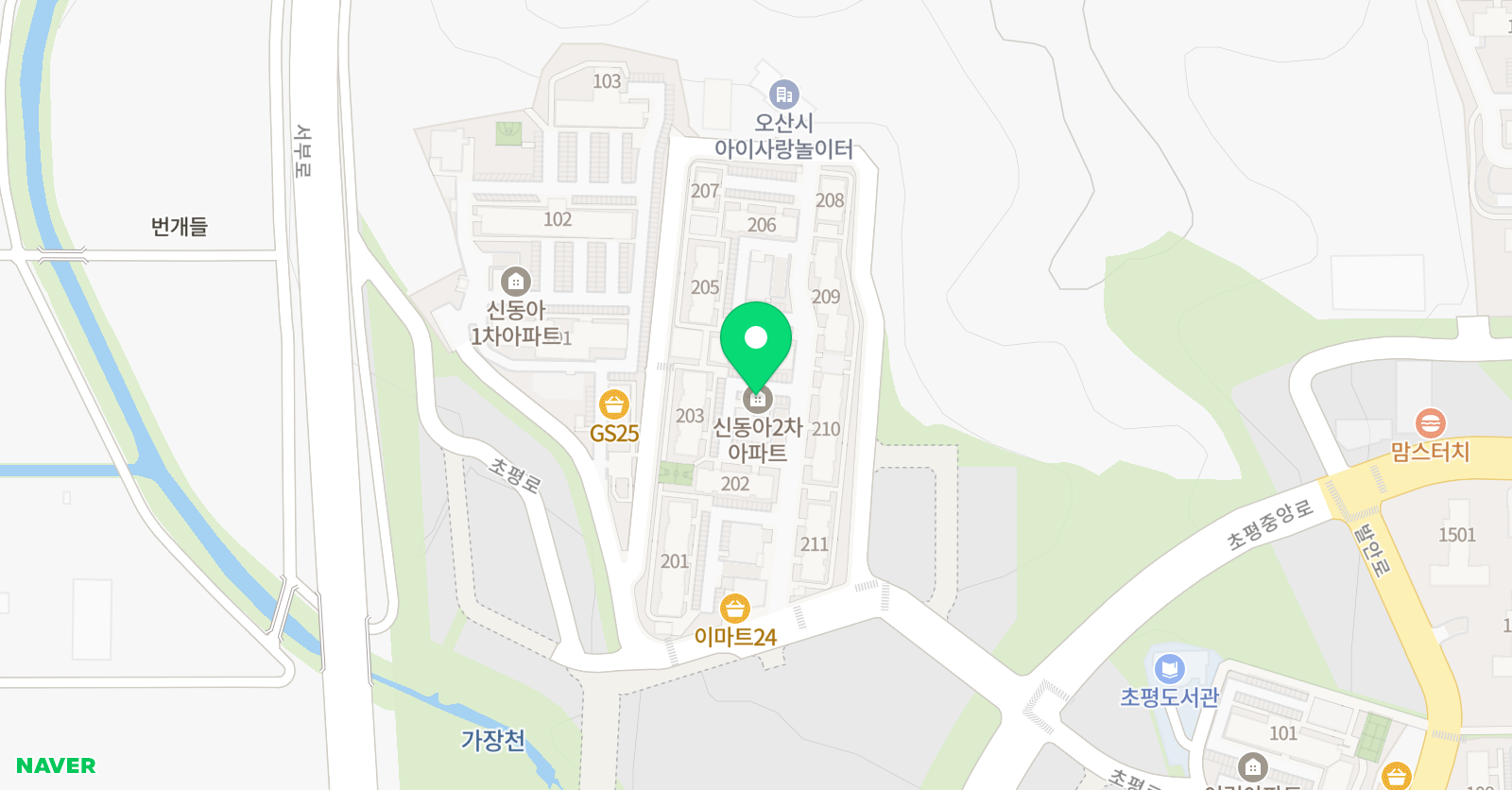 미래엔 수학학원 오산신동아2차교실 위치