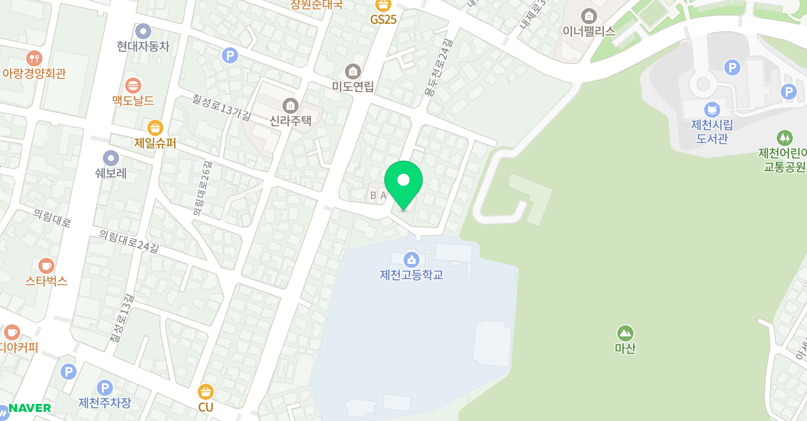 동산 학원 위치